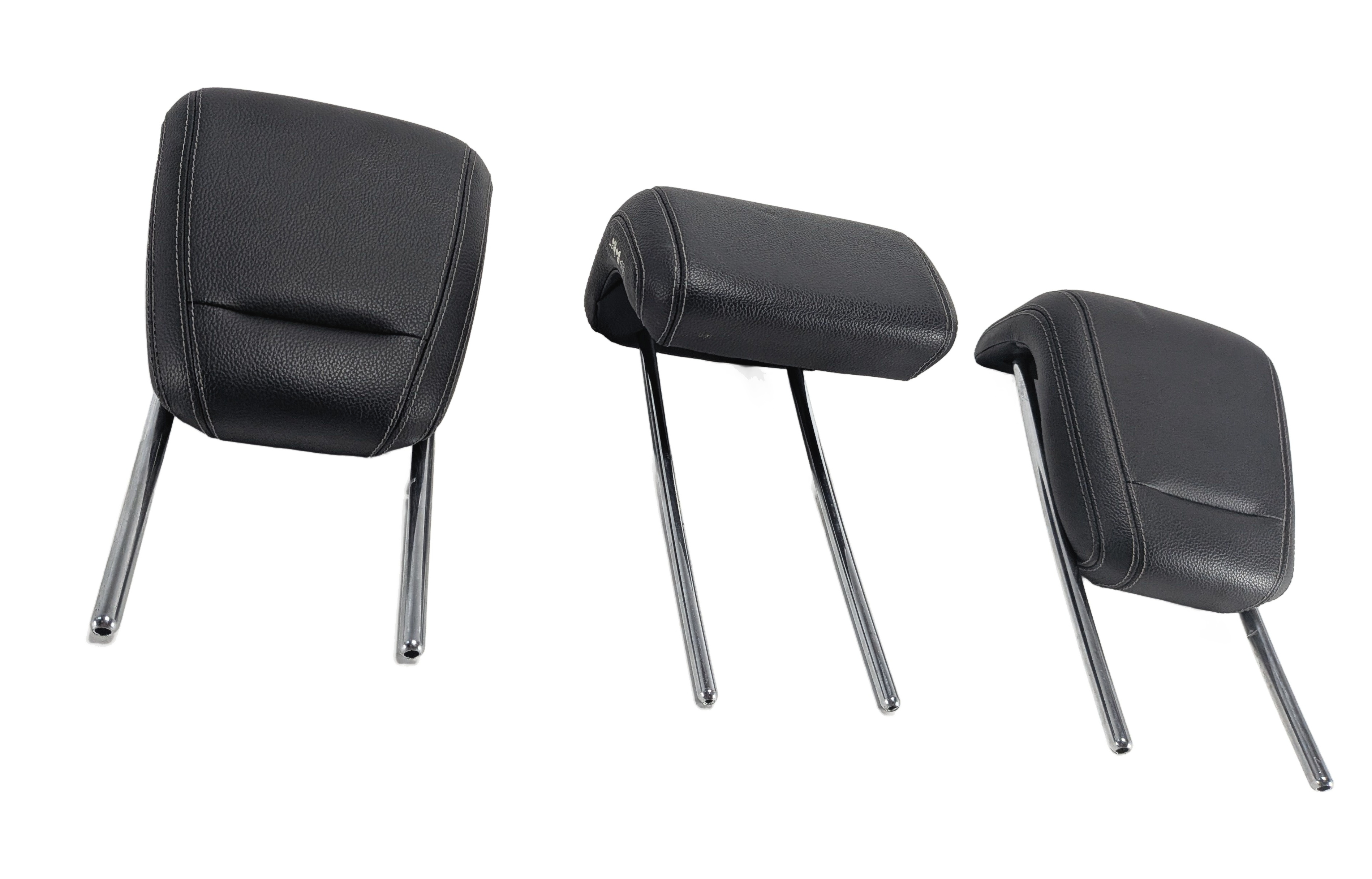 12-15 MERCEDES ML-CLASS (W166) REAR LEFT CENTER RIGHT SEAT HEADREST SET3 (Black) — exact item pictured