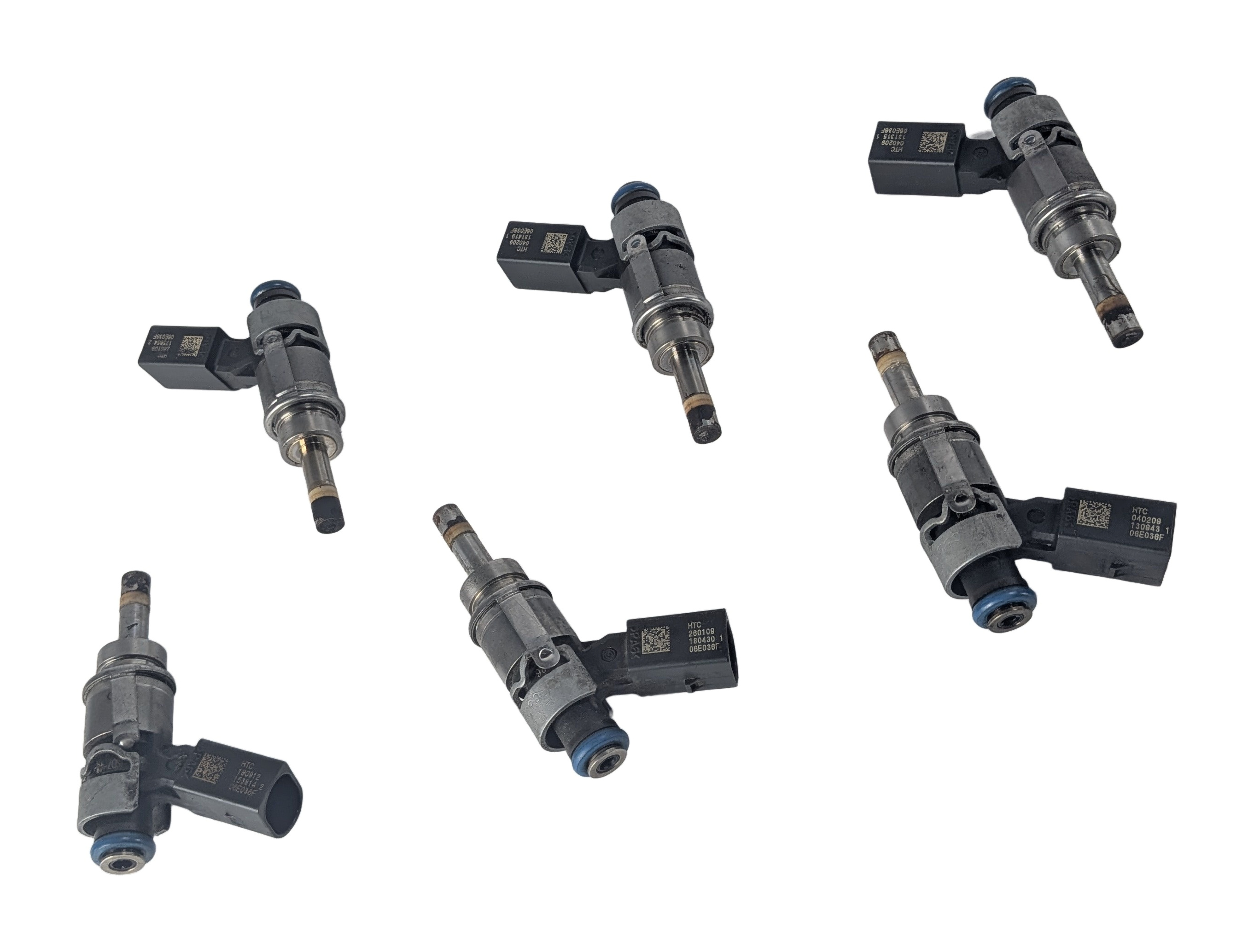 08-12 AUDI A4 A5 A6 Q5 (B8 8K 8T 8R C7) 3.2L V6 FSI ENGINE FUEL INJECTOR SET 6 — exact item pictured