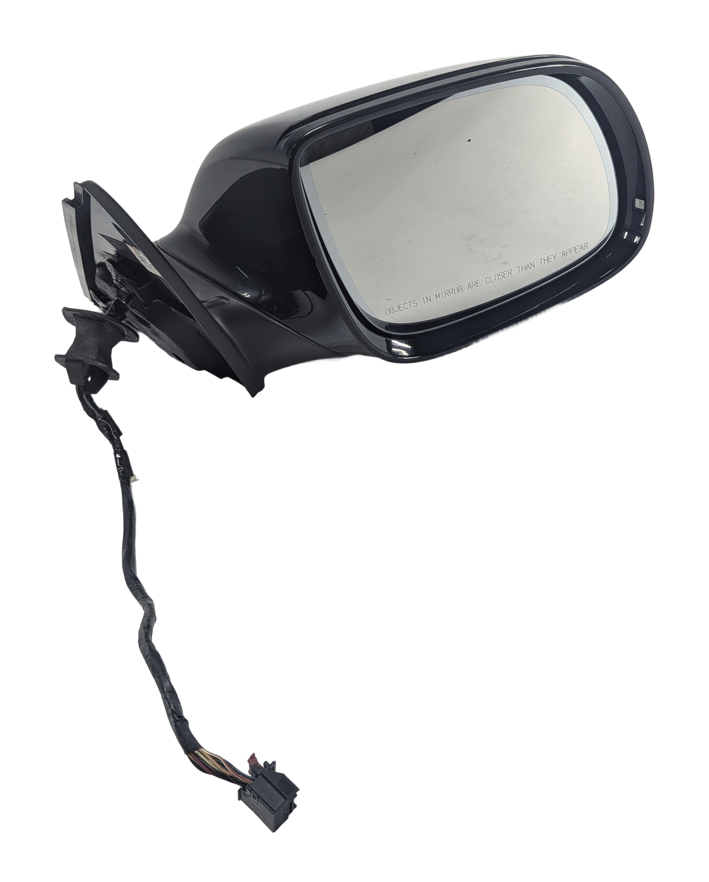 09-14 AUDI Q5 (8R) RIGHT P-FOLD HEAT AUTODIM MEMORY DOOR MIRROR w/ LIGHT (Black) — exact item pictured