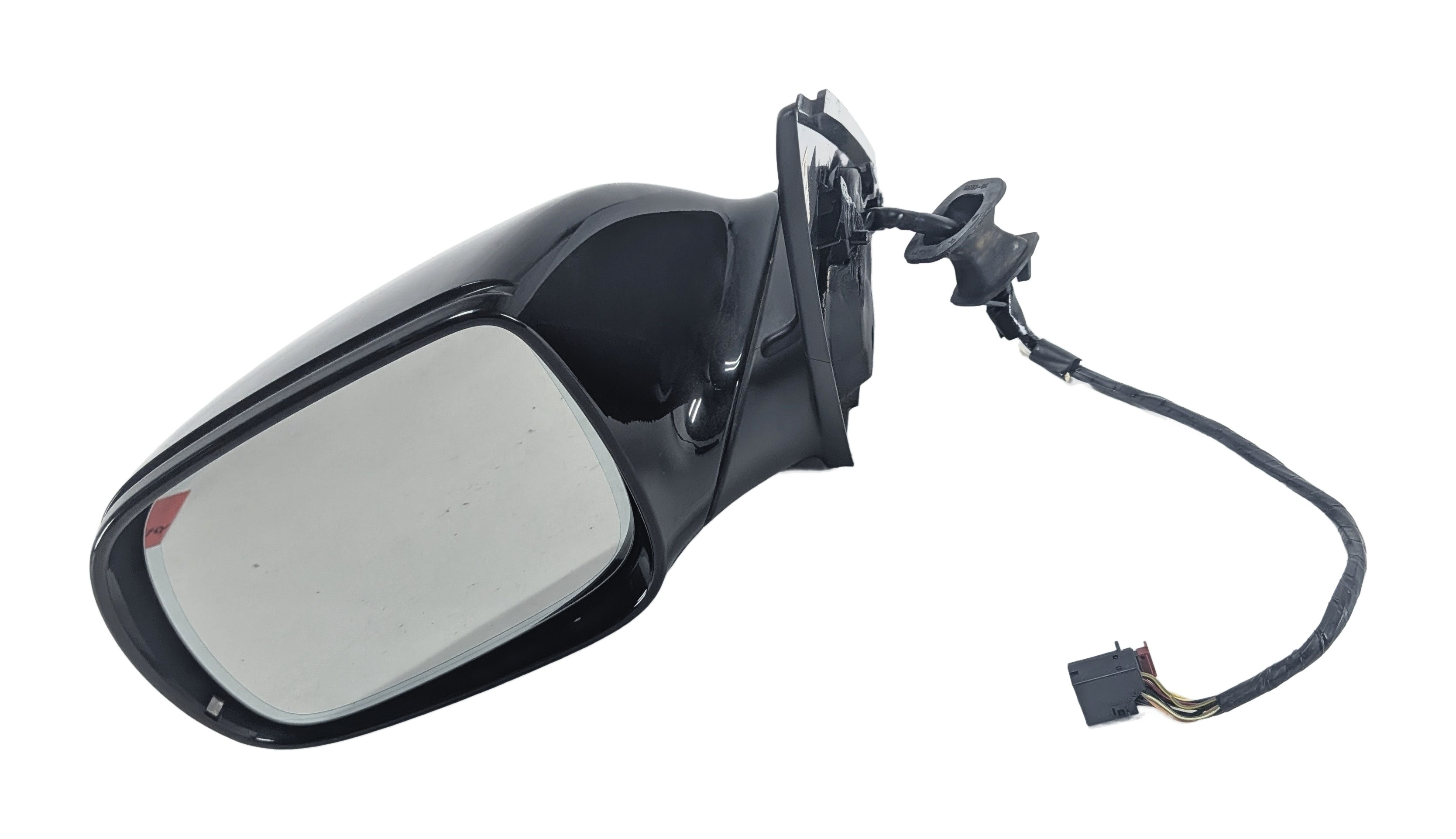 09-14 AUDI Q5 (8R) LEFT P-FOLD HEAT AUTODIM MEMORY DOOR MIRROR w/ LIGHT (Black) — exact item pictured