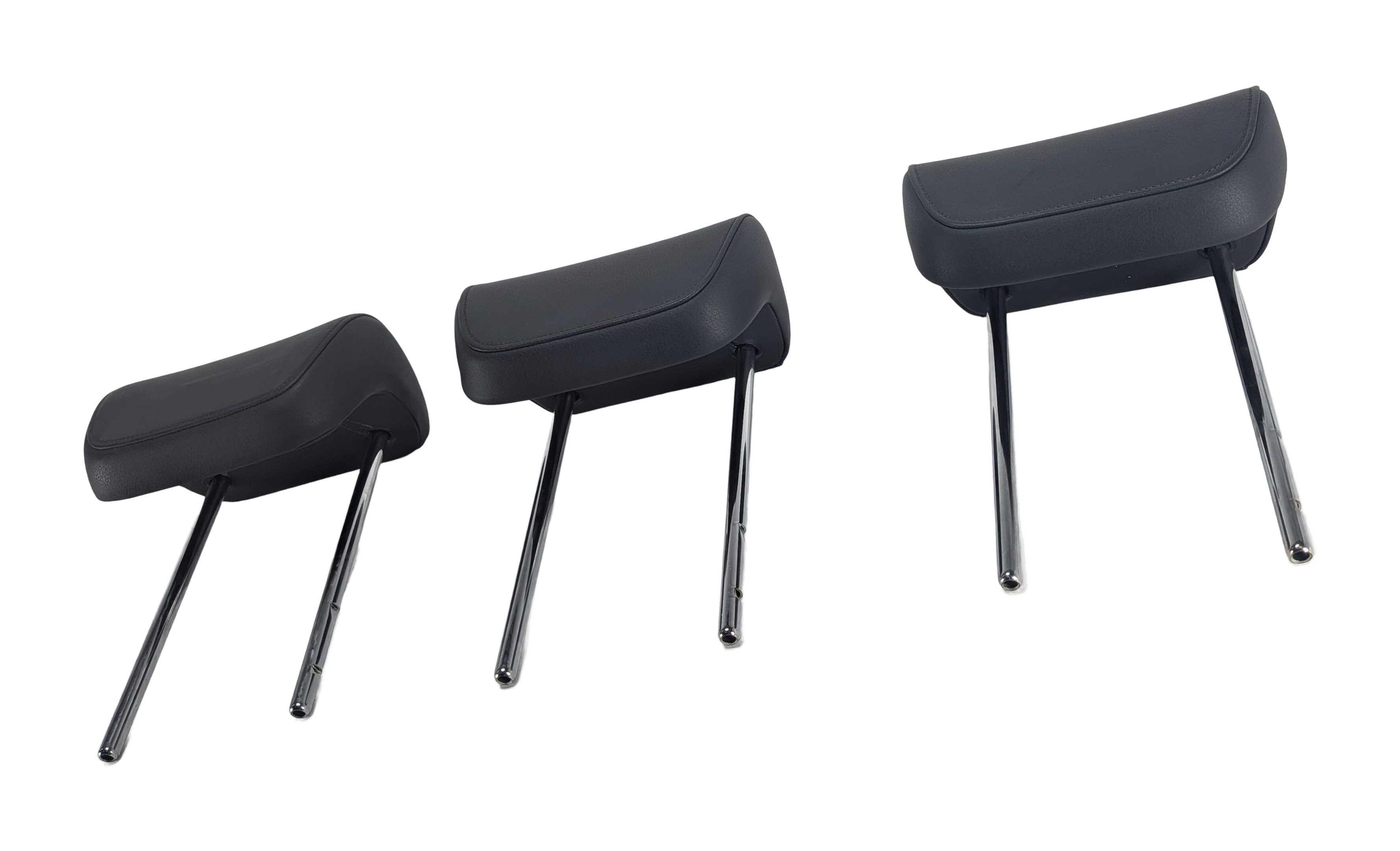09-17 AUDI Q5 SQ5 (B8 8R) REAR LEFT RIGHT CENTER 2ND ROW HEADREST SET/3 (Black) — exact item pictured