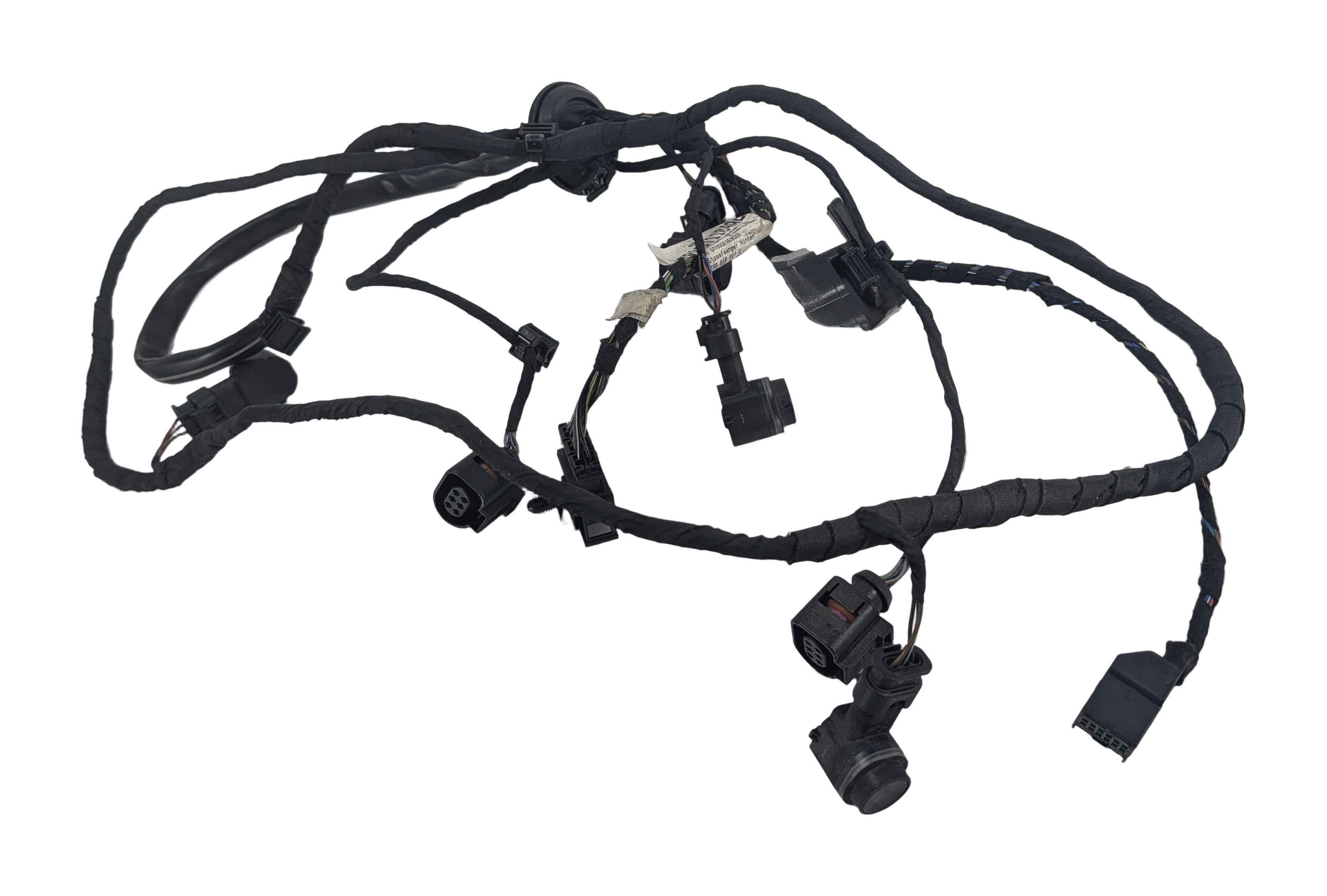2010 AUDI Q5 B8 8R REAR PARK ASSIST PDC DISTANCE SENSOR SET/4 w/HARNESS (Black) — exact item pictured