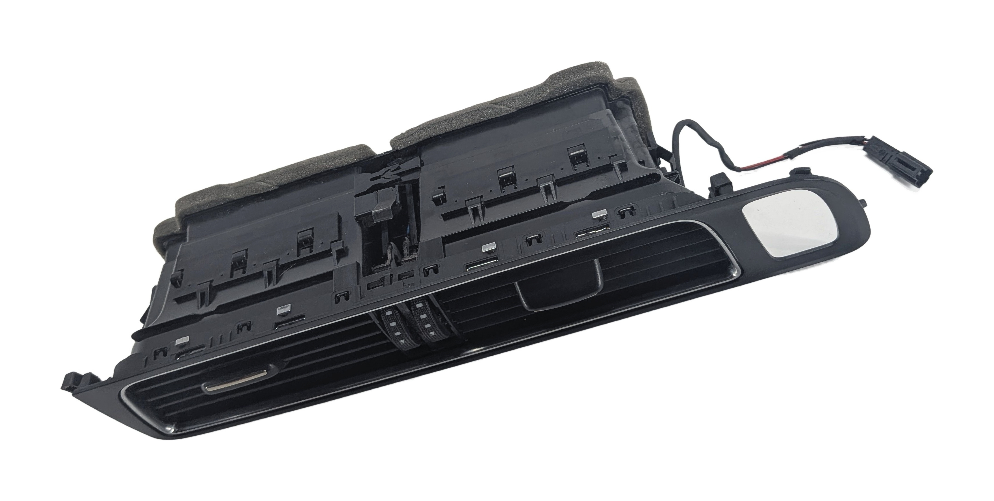 2010 AUDI Q5 (B8 8R) FRONT CENTER DASH HEAT AIR AC HVAC VENT CHROME TRIM (Black) — exact item pictured