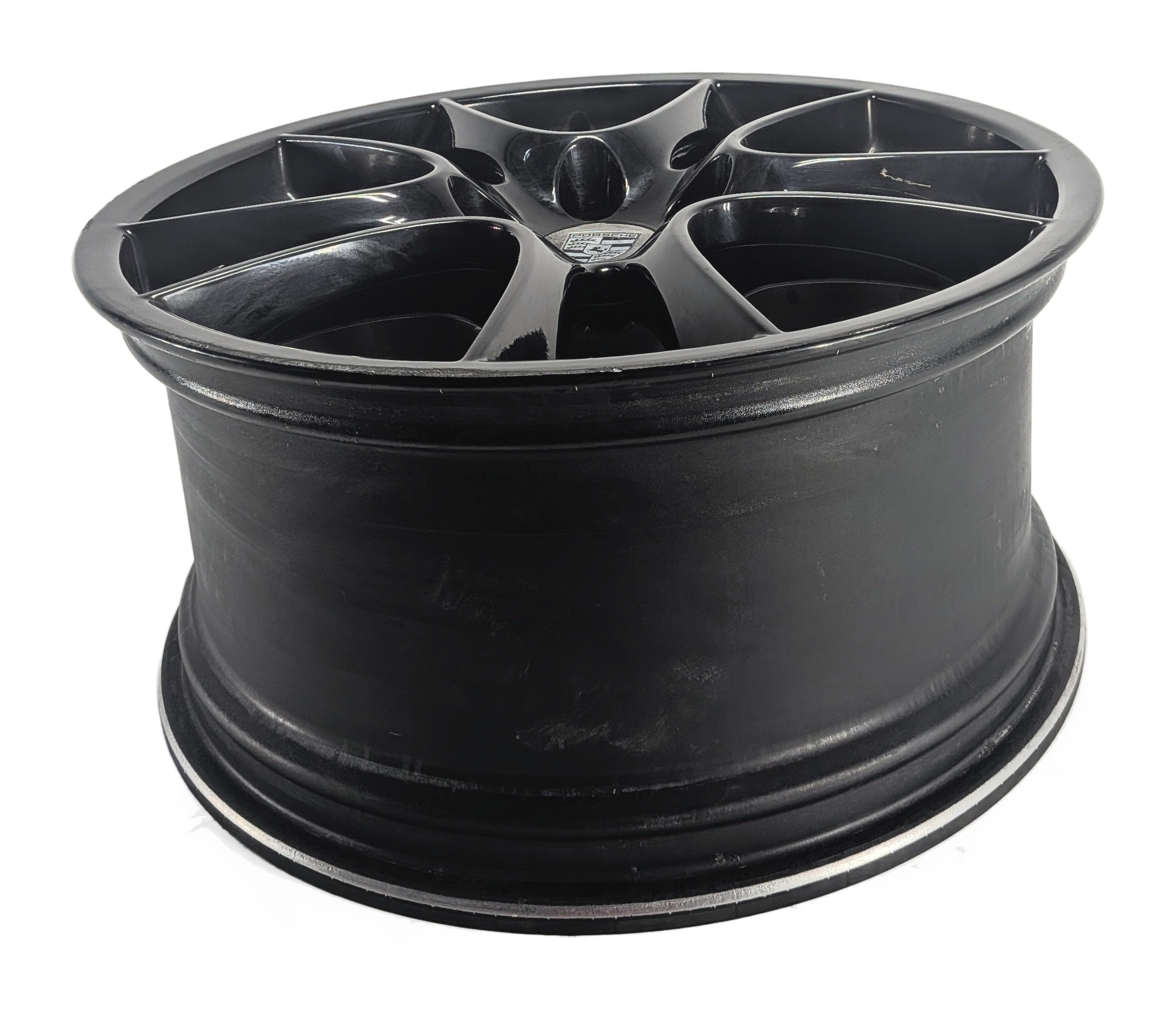 2008-2010 PORSCHE CAYENNE (957) 21X10 ET50 10 SPOKE ALLOY WHEEL PAINTED BLACK — exact item pictured