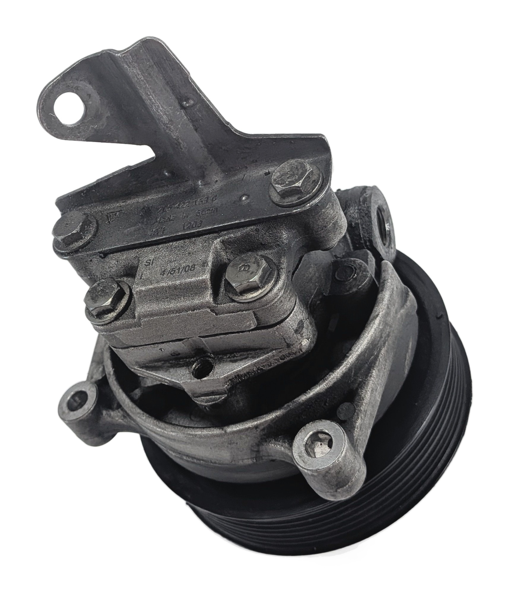2008-2010 PORSCHE CAYENNE (957) 4.8L ENGINE POWER STEERING PUMP w/ PULLEY — exact item pictured