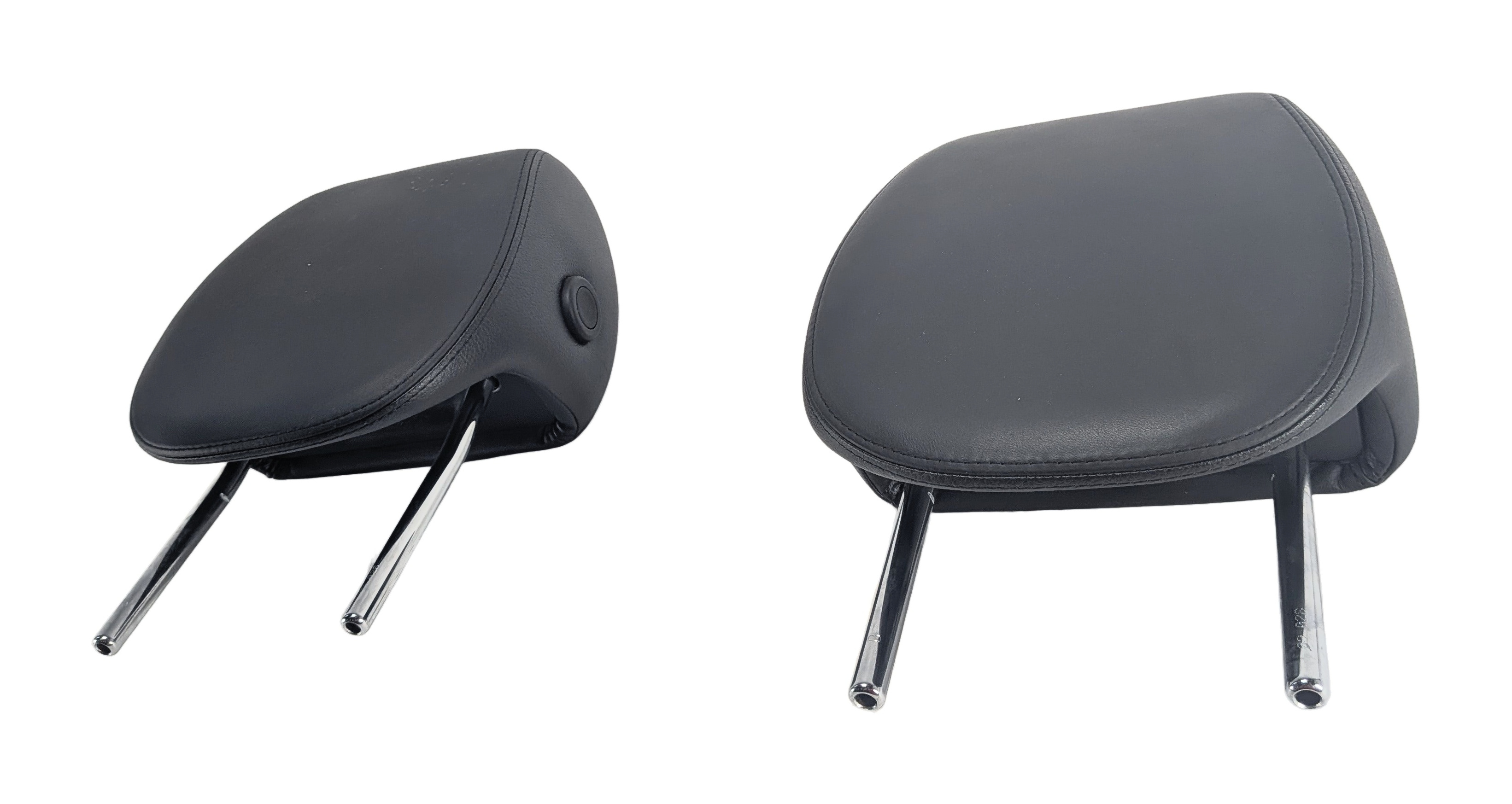 05-10 PORSCHE CAYENNE 955 957 FRONT LEFT RIGHT SEAT HEADREST SET/2 (BLACK) — exact item pictured