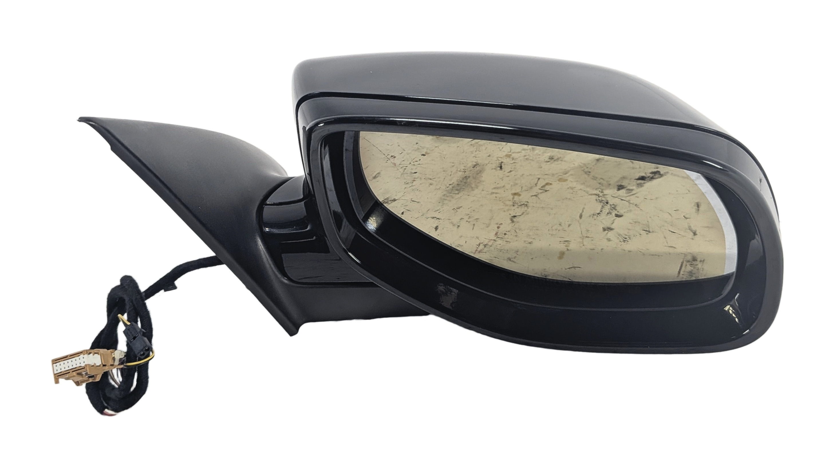 2008-2010 PORSCHE CAYENNE (957) RIGHT P-FOLD AUTODIM MEMORY DOOR MIRROR (Black) — exact item pictured