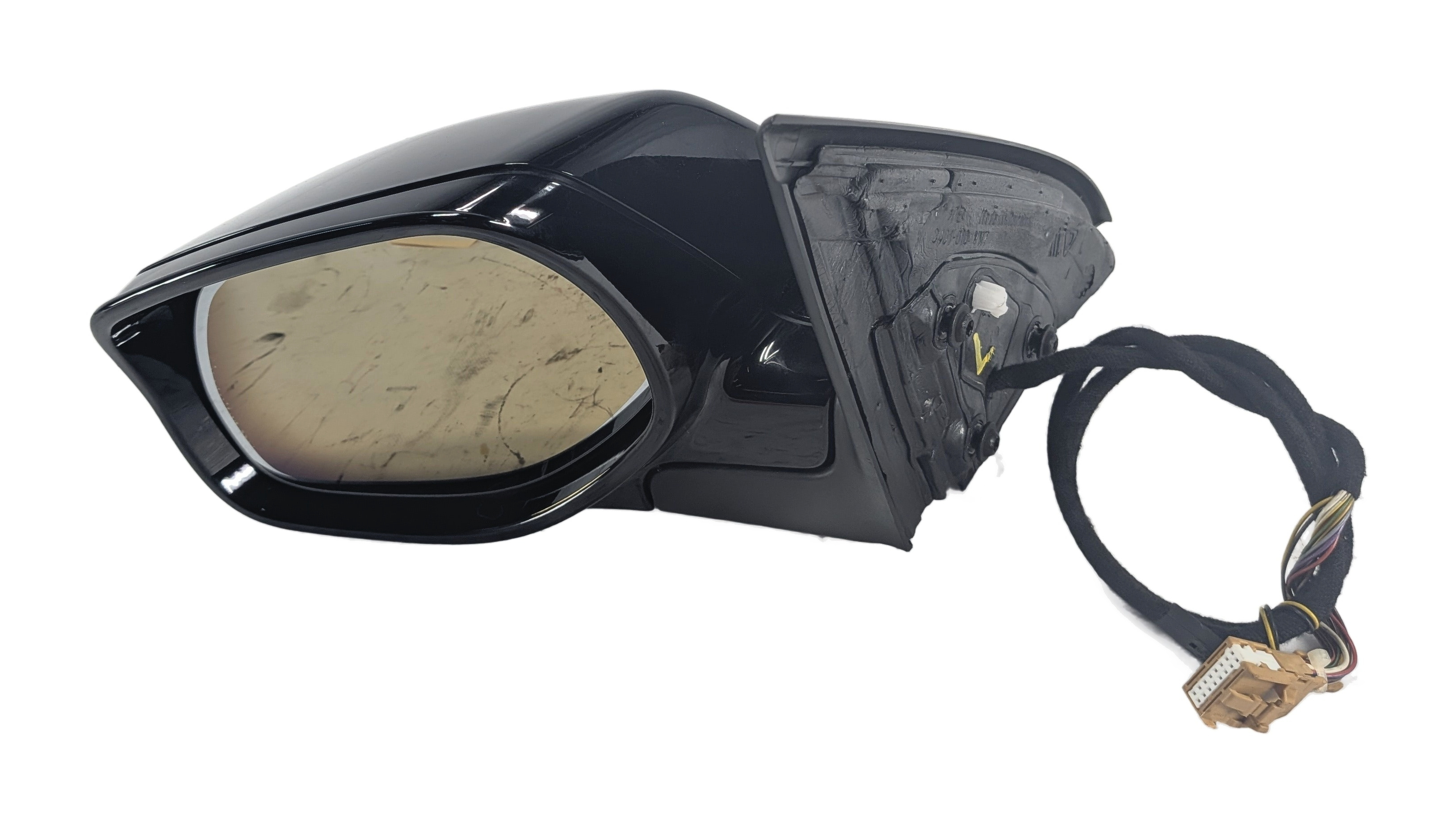 2008-2010 PORSCHE CAYENNE (957) LEFT P-FOLD HEATED AUTODIM MEMORY MIRROR (Black) — exact item pictured