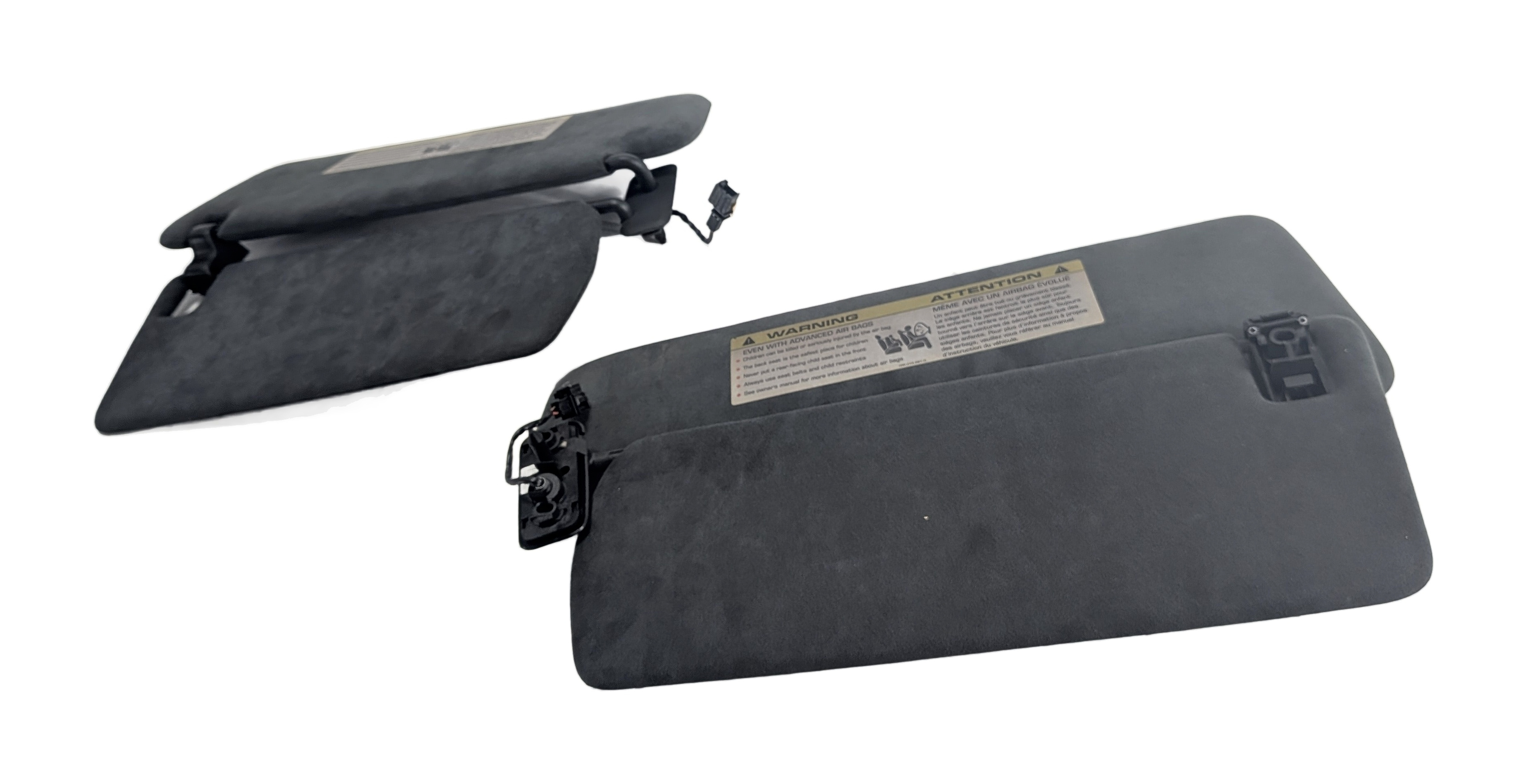 2006-2010 PORSCHE CAYENNE (955 957) FRONT LEFT & RIGHT SUNVISOR SET (Black) — exact item pictured