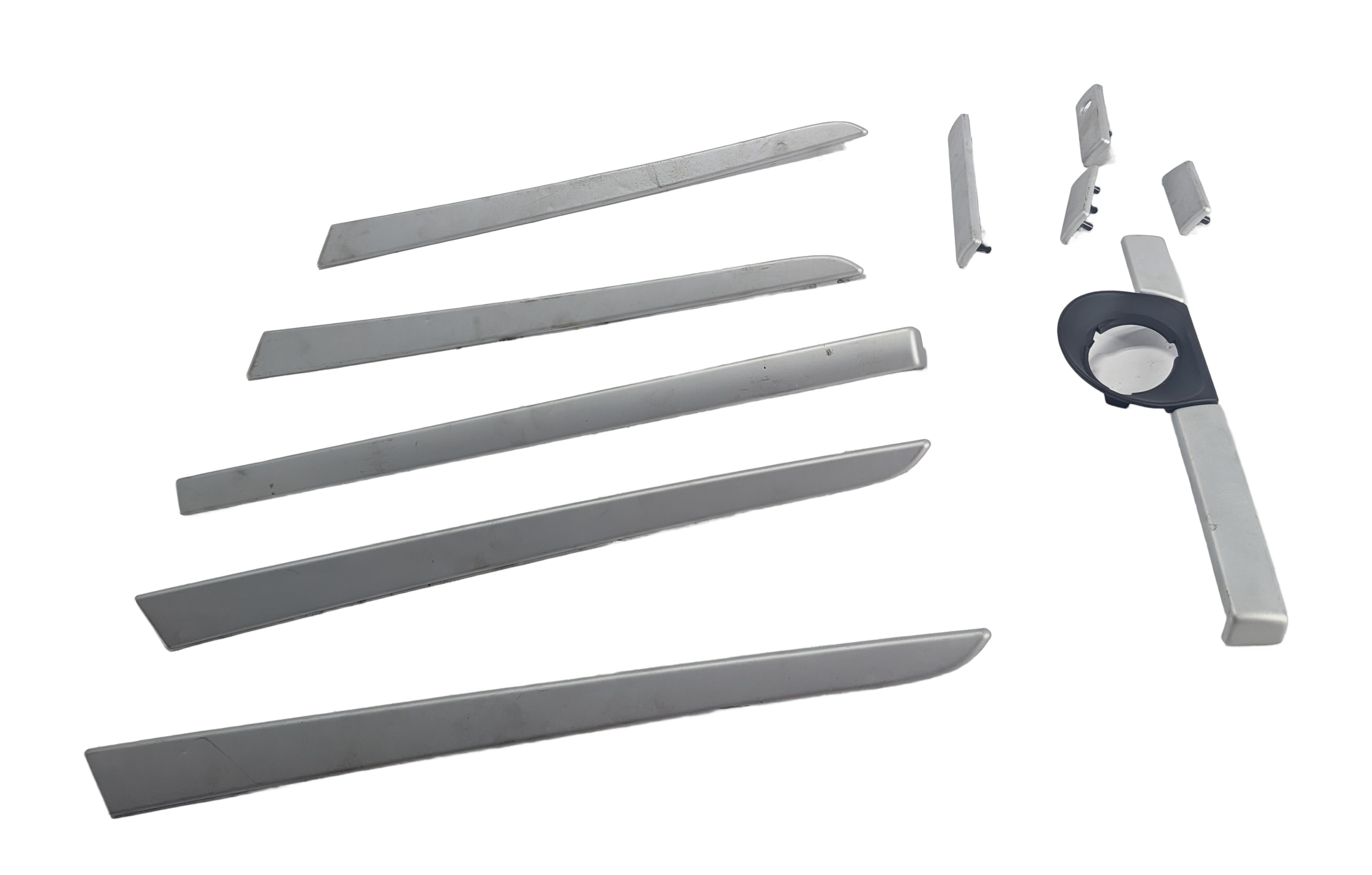 2010 PORSCHE CAYENNE (955 957) DASH DOOR CONSOLE TRIM SET/10 (Brushed Aluminum) — exact item pictured