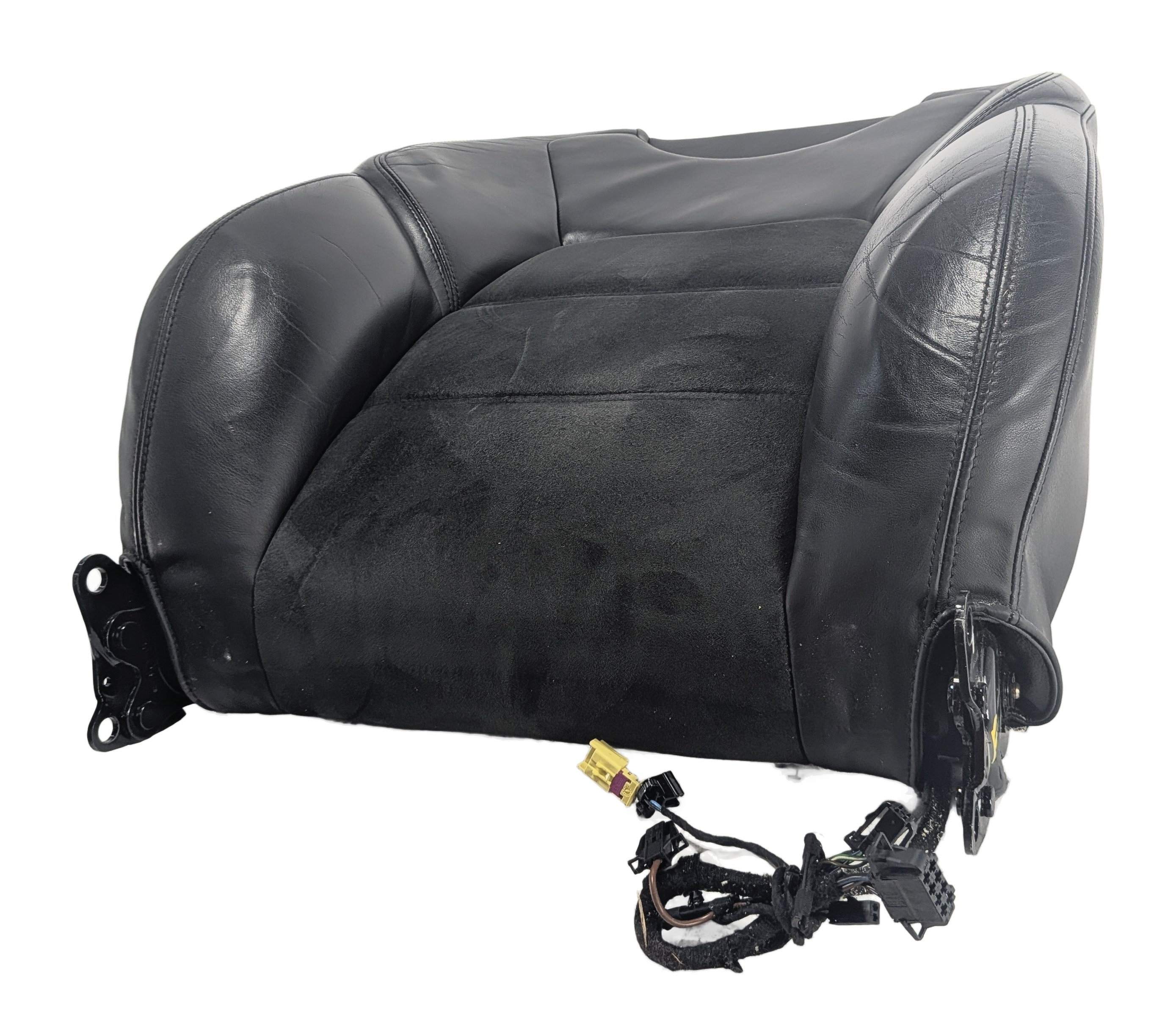 2010 PORSCHE CAYENNE 955 957 FRONT LEFT DRIVER SEAT BACK CUSHION HEATED (Black) — exact item pictured