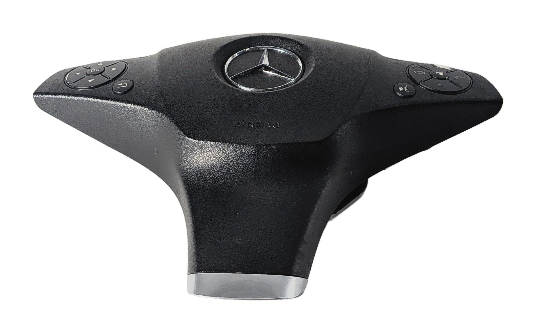 10-12 MERCEDES E350 E550 E63 AMG (W212) DRIVER STEERING WHEEL SRS AIRBAG (Black) — exact item pictured