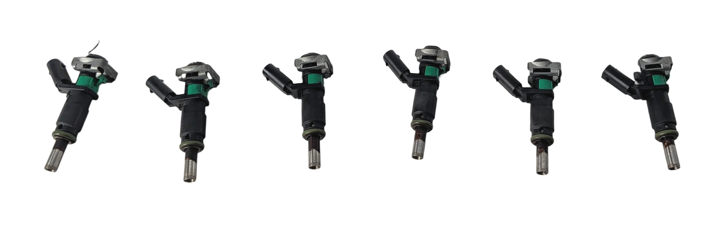 10-13 MERCEDES C300 C350 E350 GLK S400 (W204 W211 W221 X204) FUEL INJECTOR SET 6 — exact item pictured
