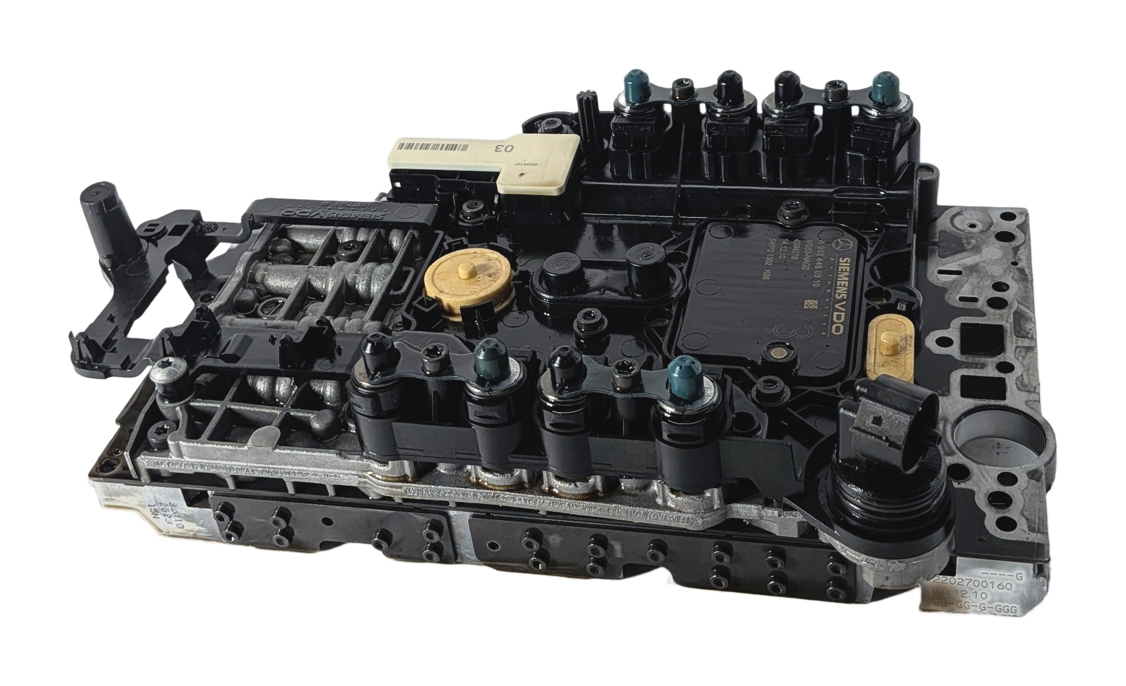 11 MERCEDES E350 W212 RWD 722.9 7G-TRONIC LOWER TRANS VALVE BODY CONDUCTOR PLATE — exact item pictured