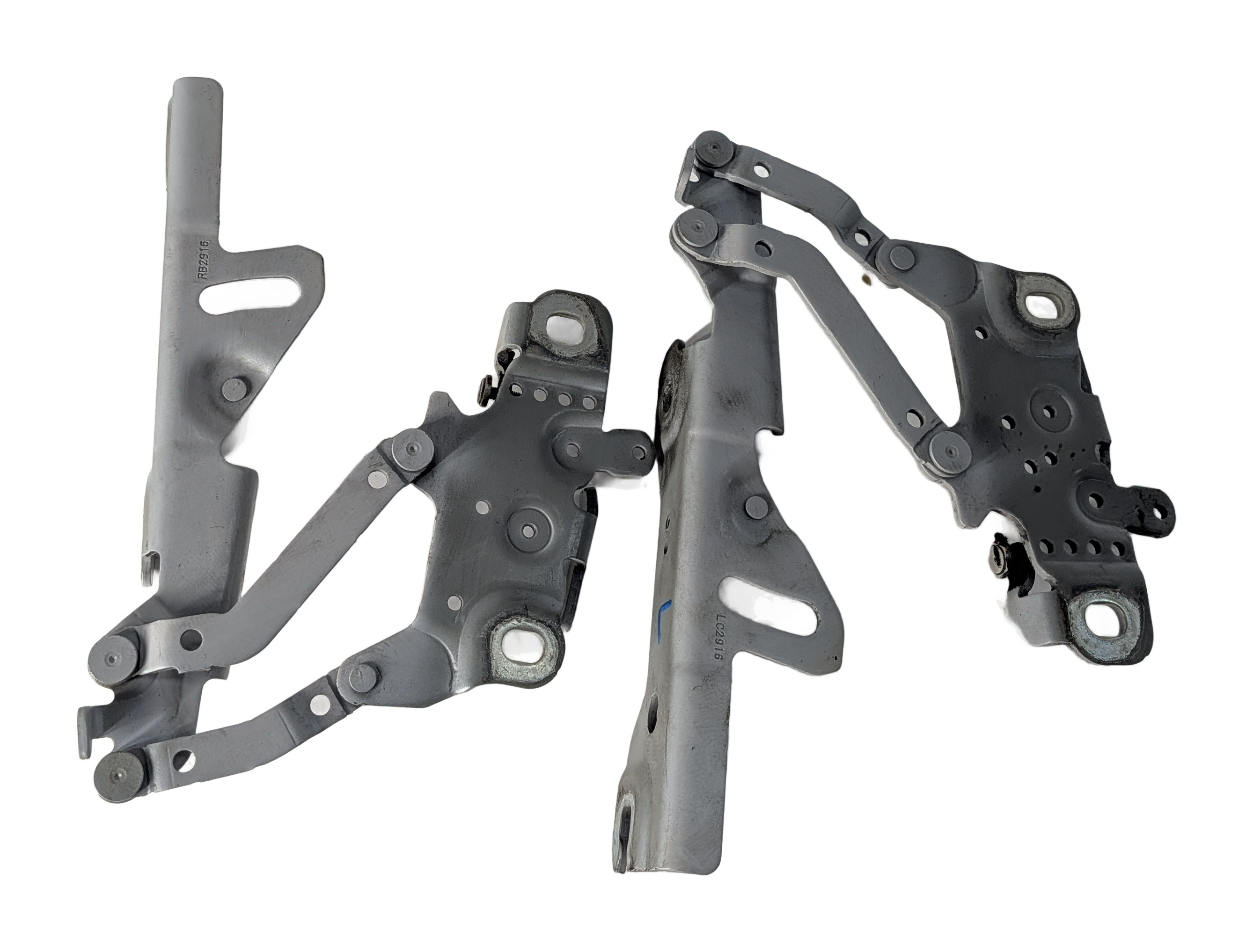 12-21 BMW 2 3 4 SERIES (F22 F30 F32 F34) LEFT & RIGHT HOOD HINGE SET 2 (Silver) — exact item pictured