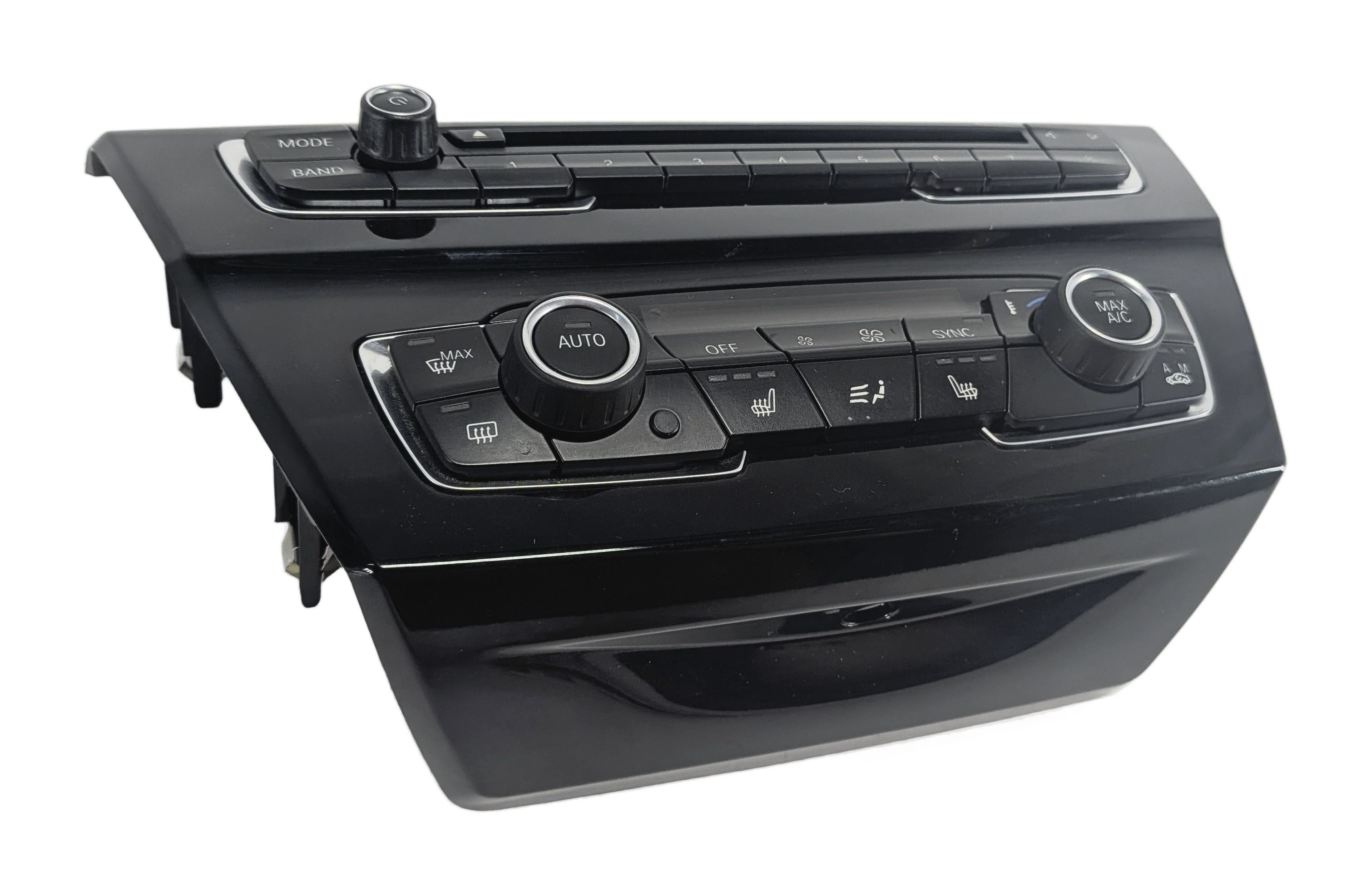 2016-2020 BMW X1 X2 (F39 F48) DUAL ZONE AC HEATER CLIMATE CONTROL RADIO PANEL — exact item pictured