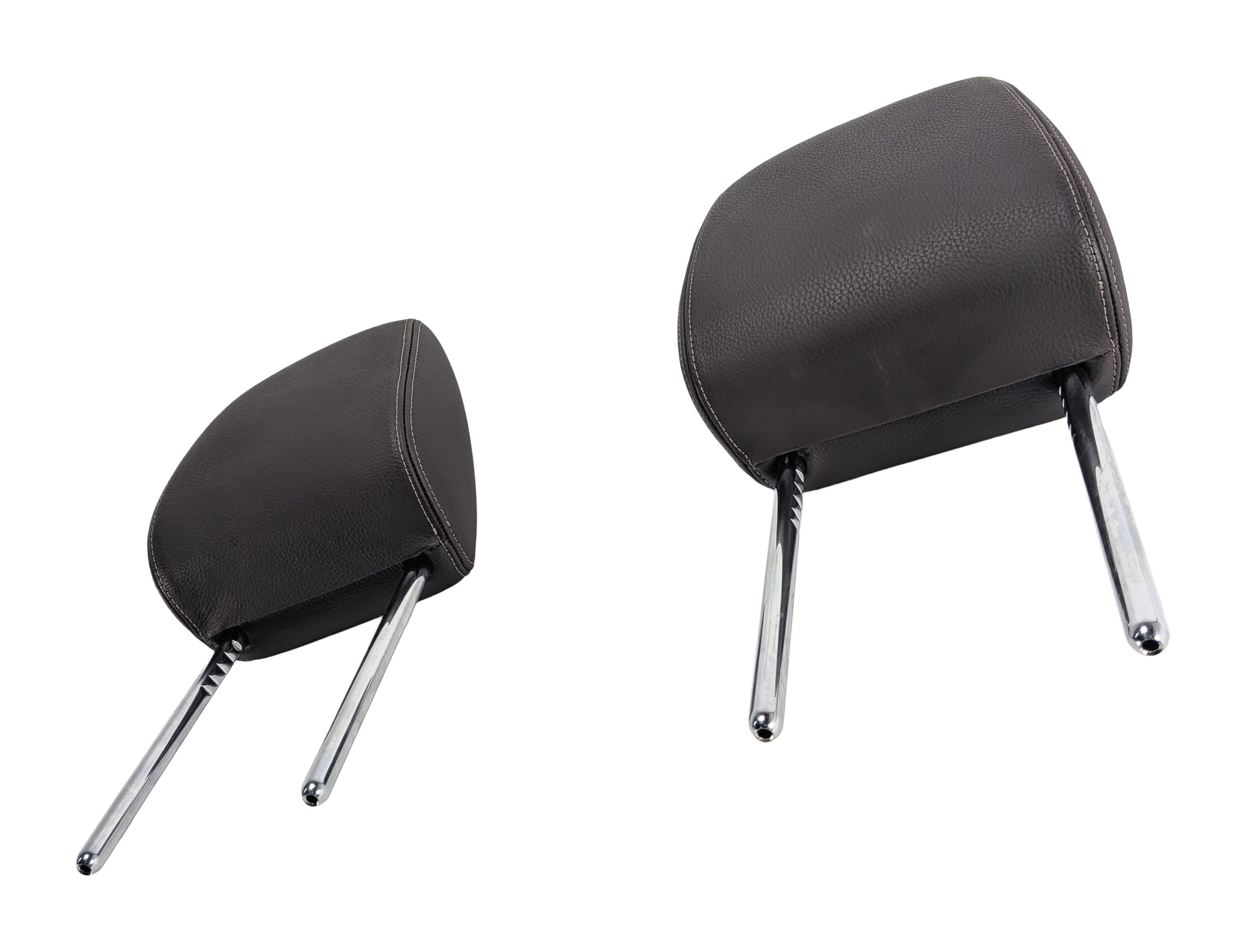 2016-2019 BMW X1 (F48) FRONT SEAT HEADREST HEAD REST LEATHER SET/2 (Mocca) — exact item pictured