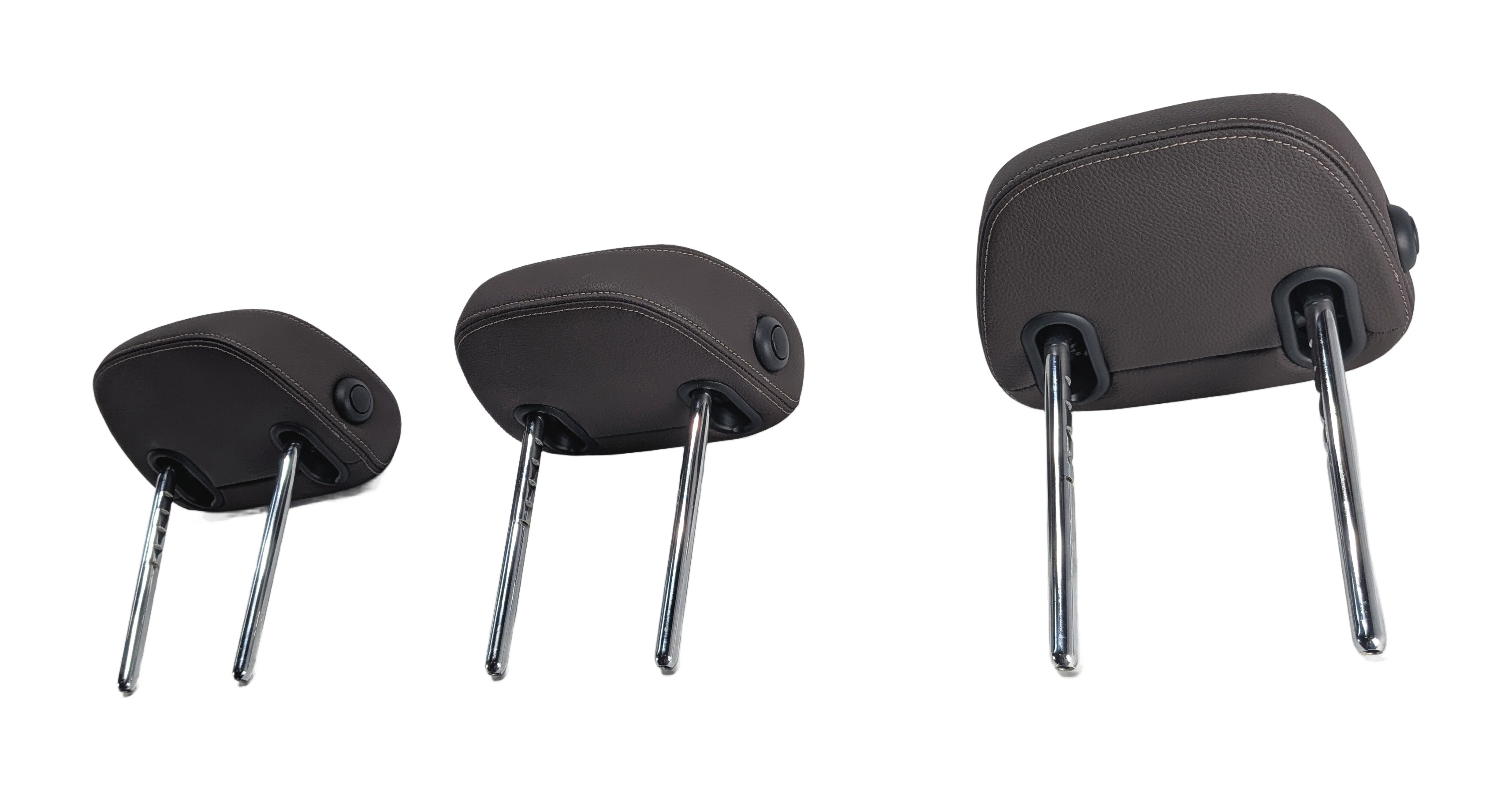 2016-2023 BMW X1 X2 (F48 F39) REAR SEAT HEADREST HEAD REST LEATHER SET/3 (Mocca) — exact item pictured