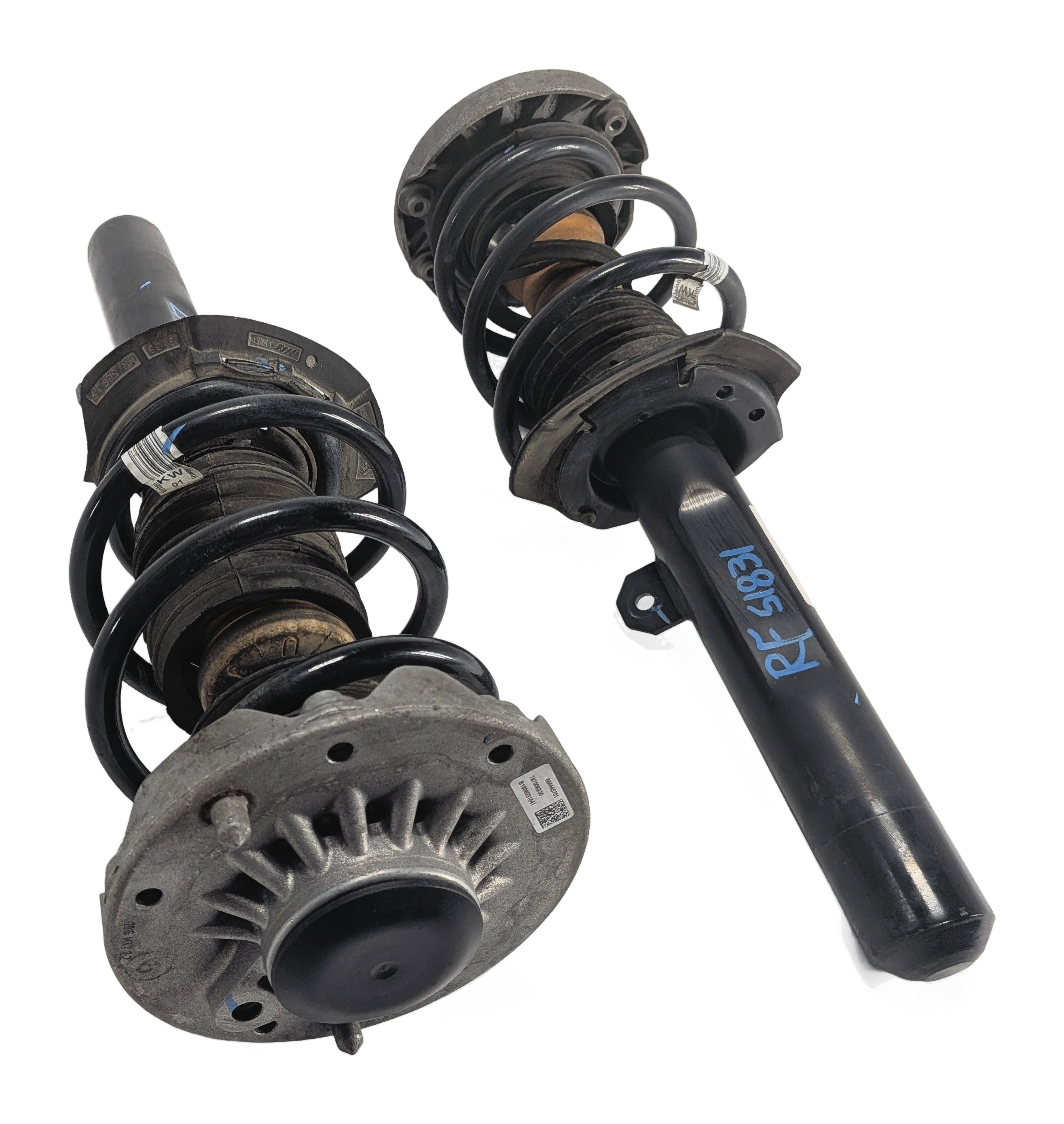 16-19 BMW X1 (F48) FRONT LEFT & RIGHT STANDARD SUSPENSION SHOCK STRUT SET — exact item pictured