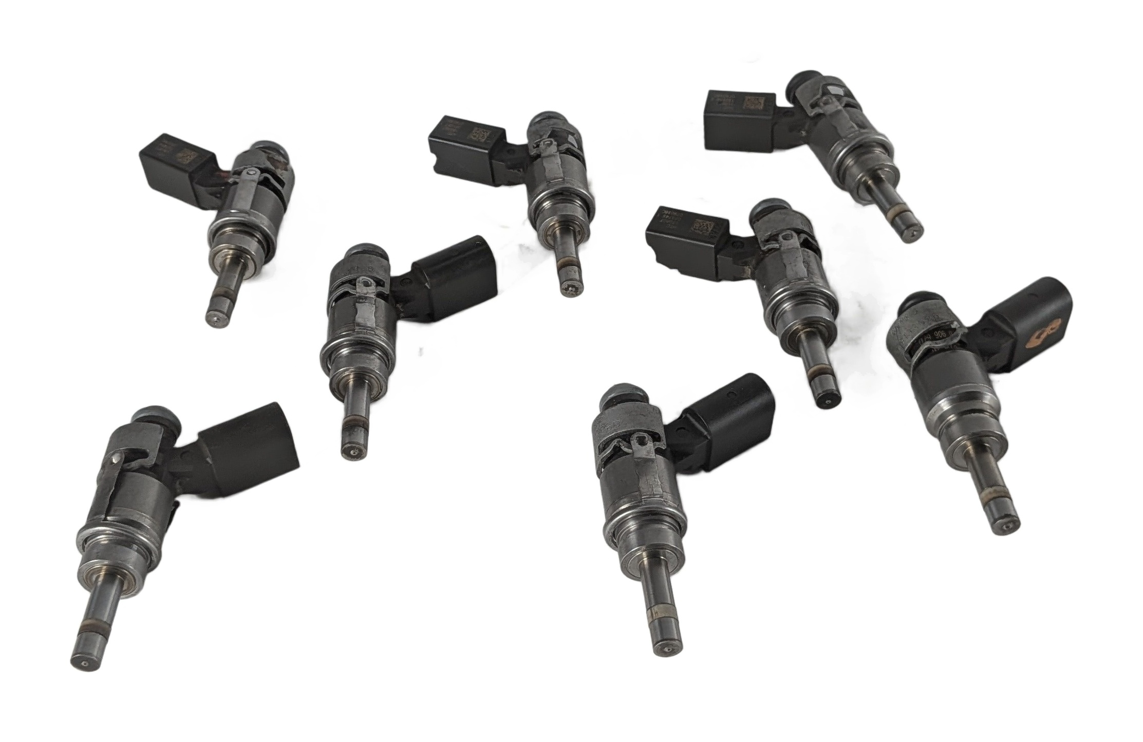 07-13 AUDI A6 A8 Q7 S5 R8 (B8 8K 8T 4S) 4.2L 5.2L TFSI ENGINE FUEL INJECTOR SET8 — exact item pictured