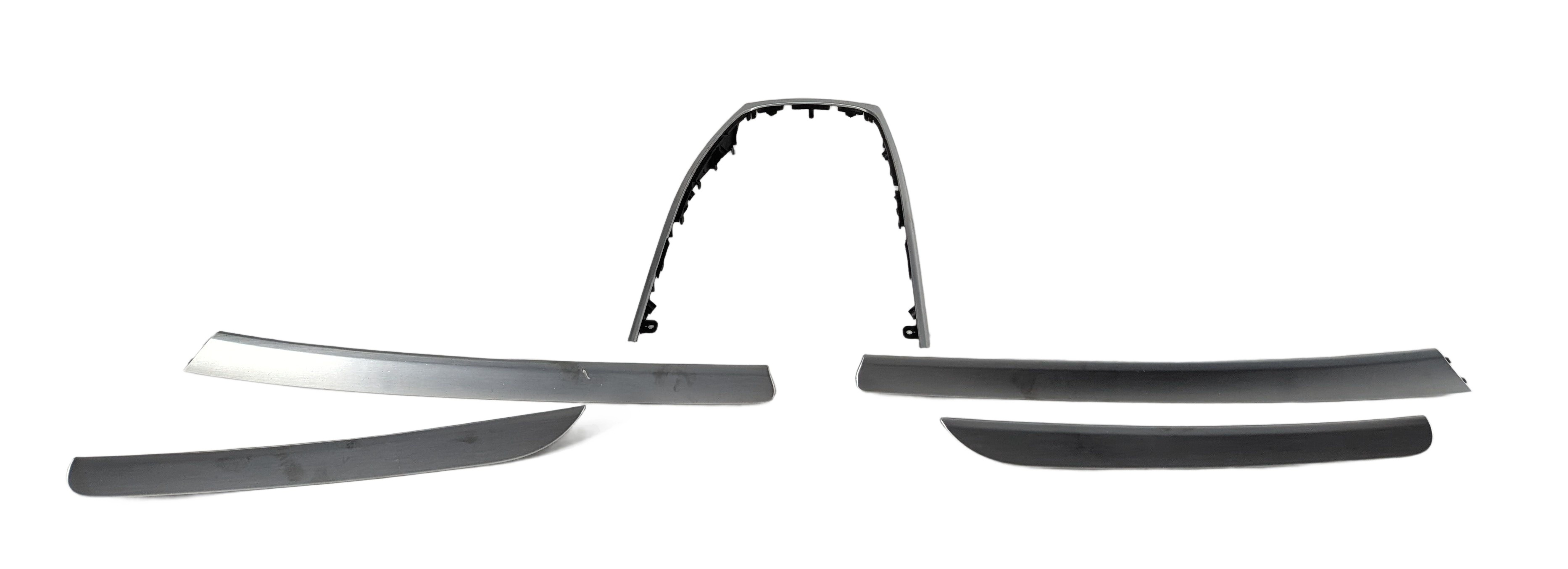 2012 AUDI S5 B8 8T INTERIOR DOOR DASH CENTER CONSOLE TRIM SET/5 (Matte Aluminum) — exact item pictured