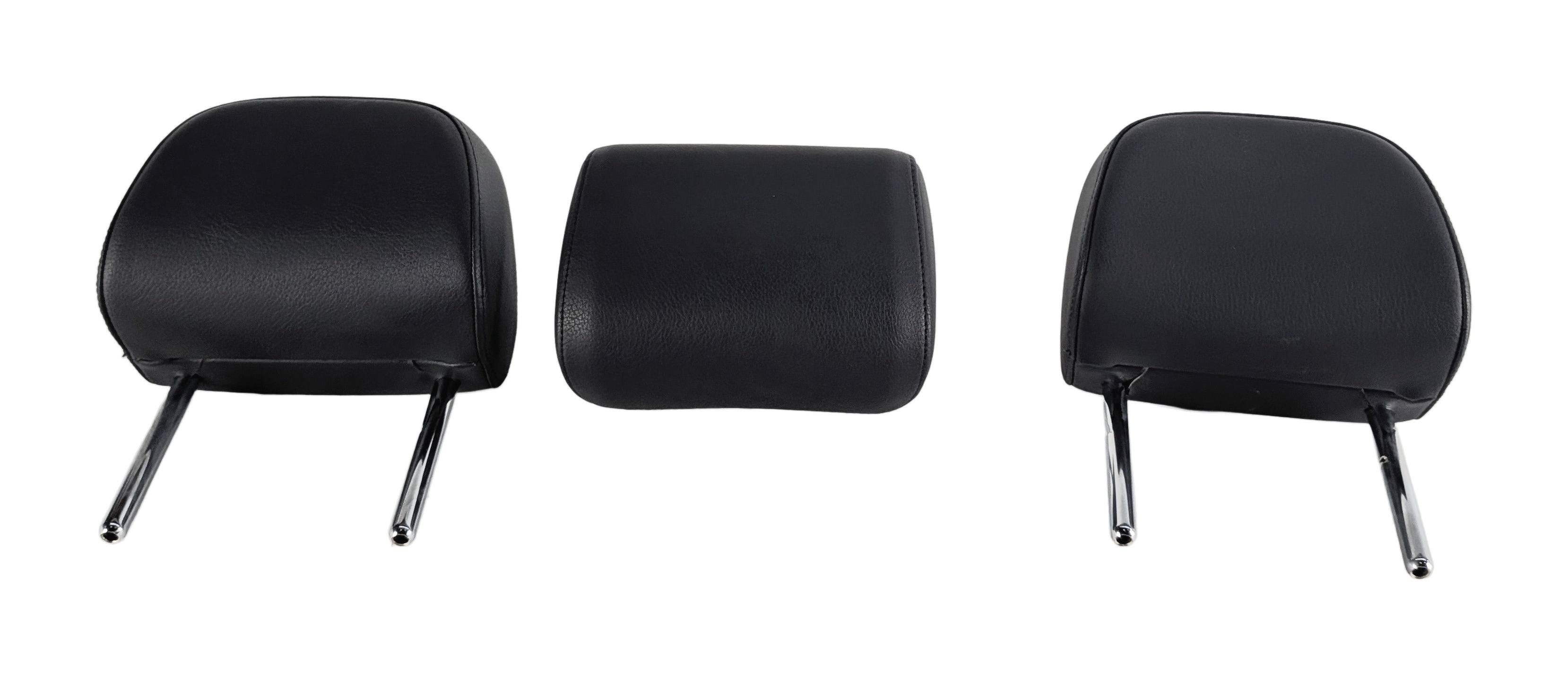 2015-2020 AUDI A3 (8V) REAR SEAT LEFT CENTER & RIGHT HEADREST SET-3 (Black) — exact item pictured