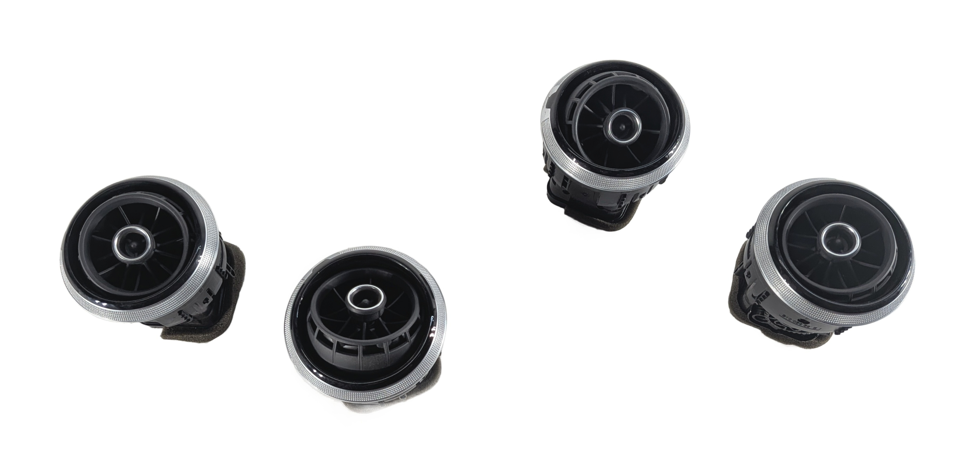 2016 AUDI A3 (8V) FRONT DASH HEAT AIR AC VENT SET/4 8V0820901 (Black) — exact item pictured