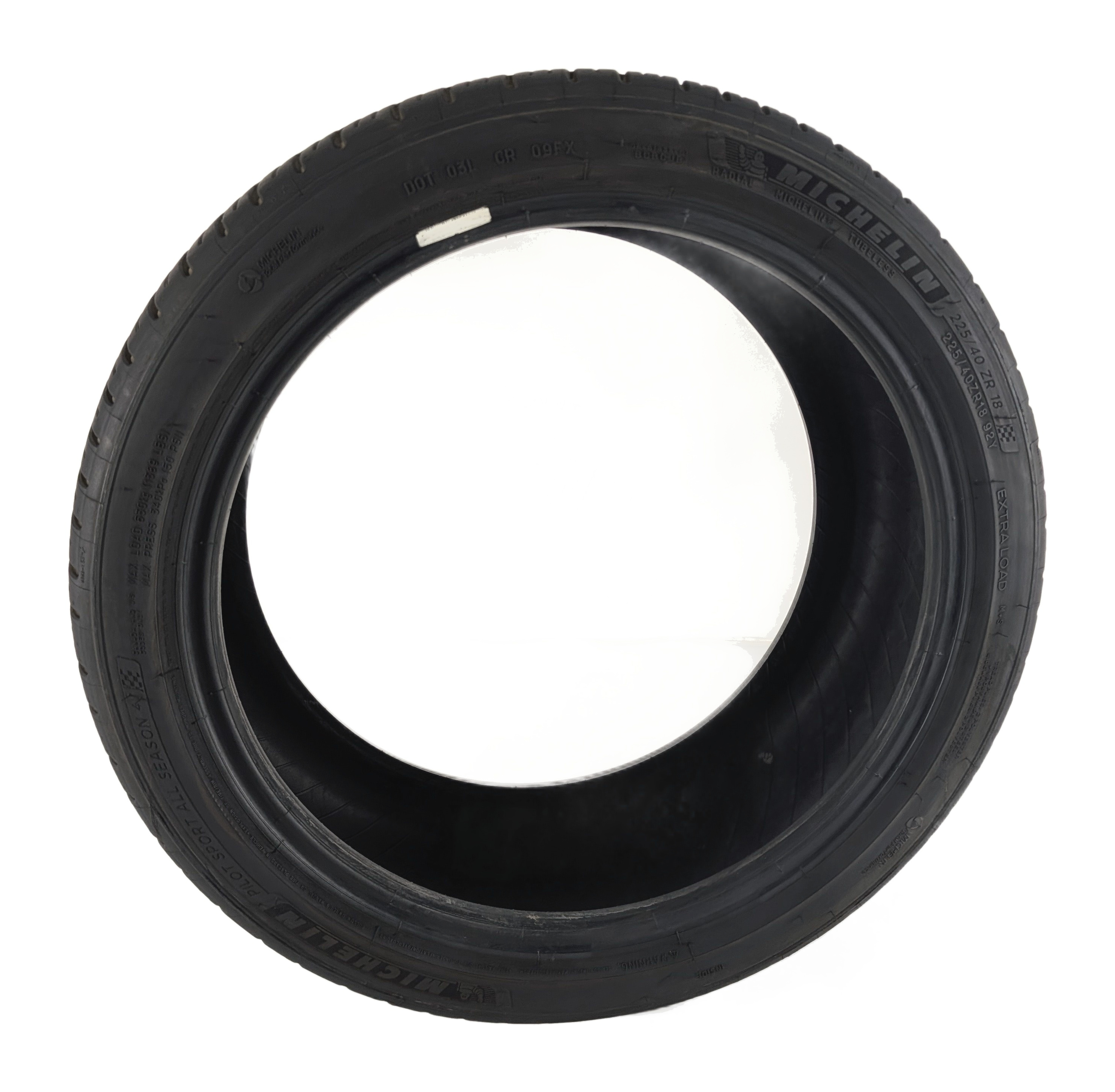 MICHELIN PILOT SPORT ALL SEASON 4 225/40ZR18 92Y XL 8/32 DOT 0826 TIRE — exact item pictured