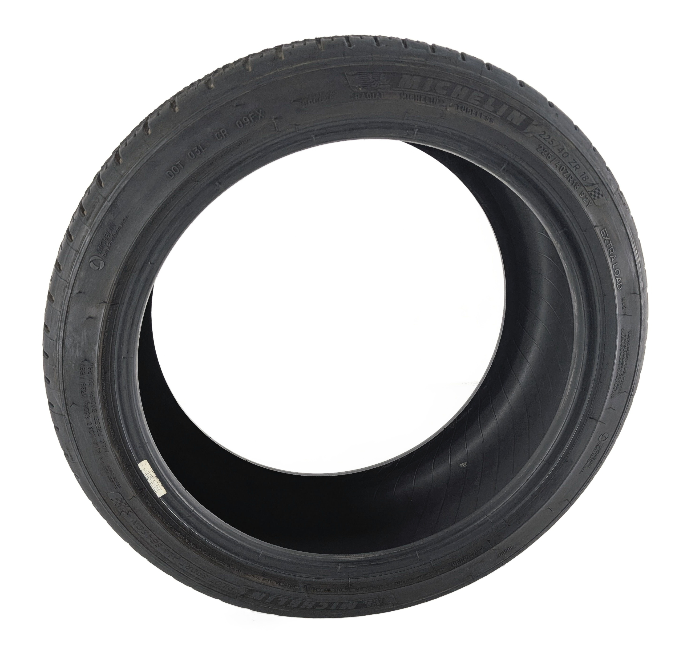 MICHELIN PILOT SPORT ALL SEASON 4 225/40ZR18 92Y XL 8/32 DOT 1826 TIRE — exact item pictured