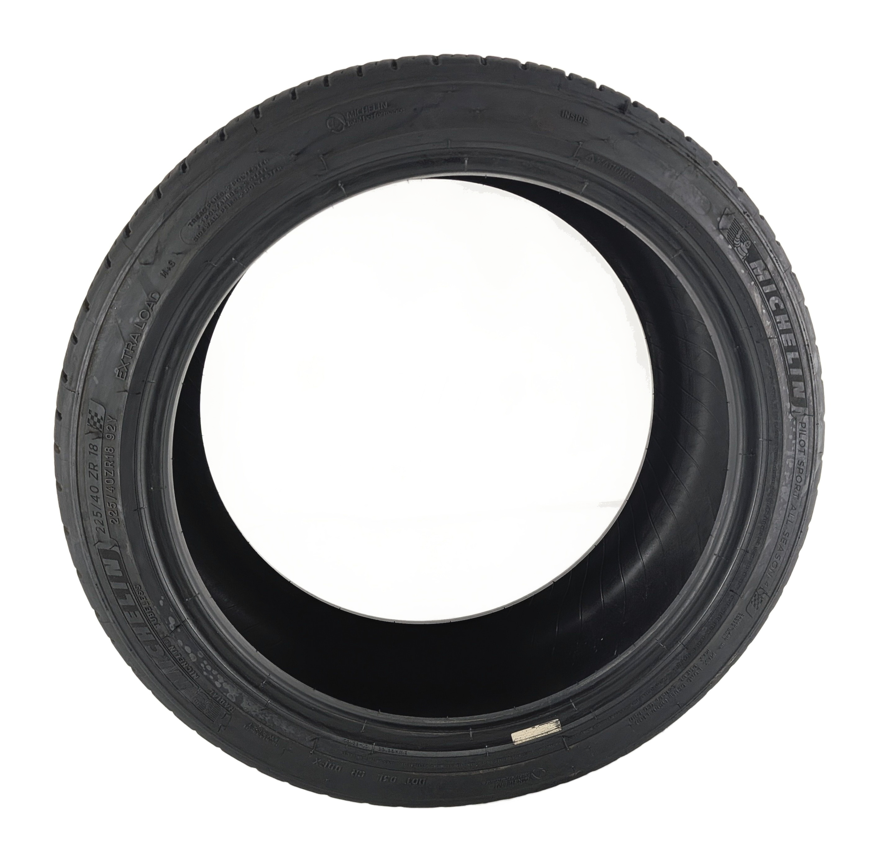 MICHELIN PILOT SPORT ALL SEASON 4 225/40ZR18 92Y XL 8/32 DOT 0826 TIRE — exact item pictured