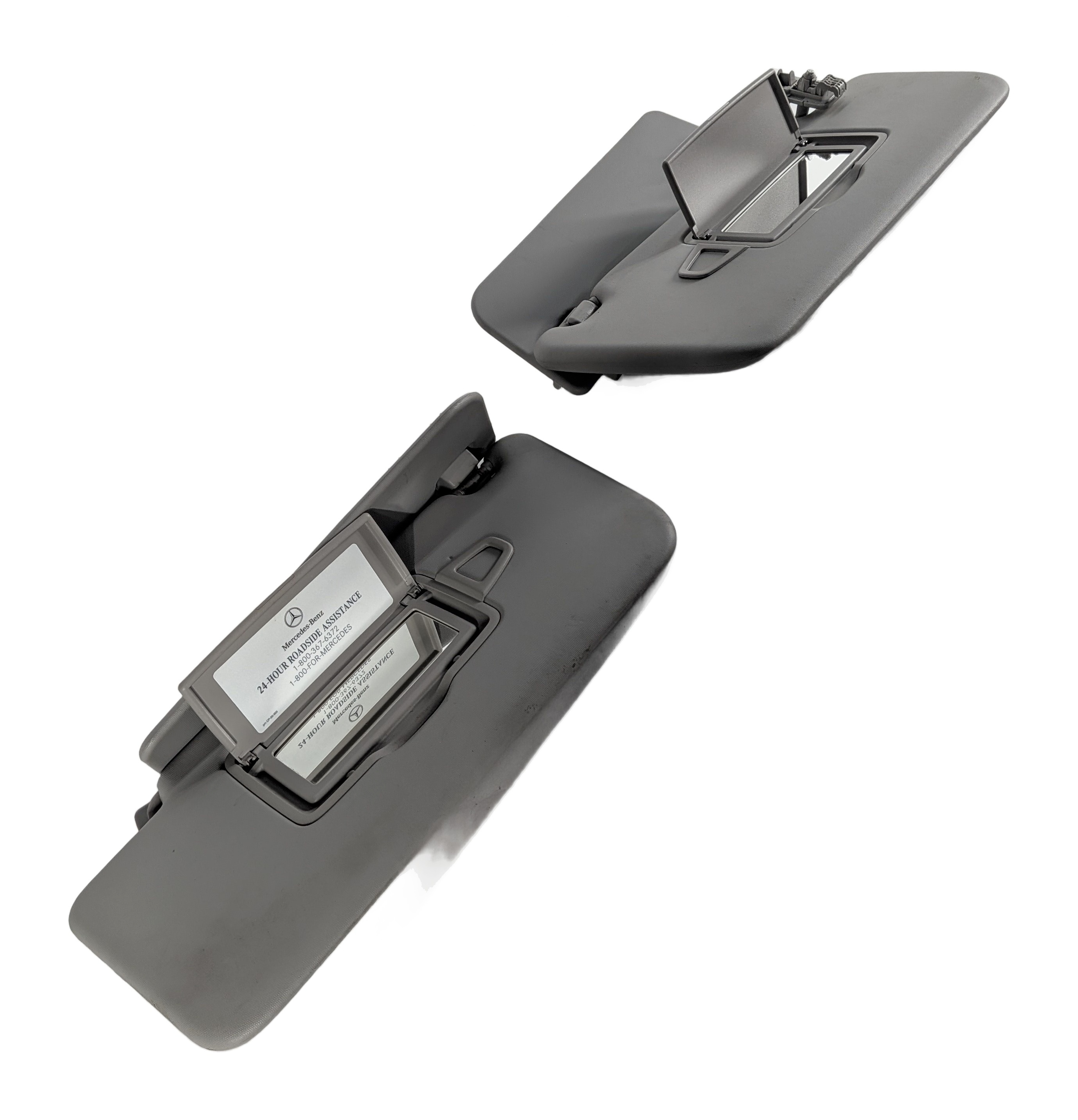 2013-2019 MERCEDES GL350 GL450 GL550 GLS (W166 X166) FRONT SUNVISOR SET (Gray) — exact item pictured
