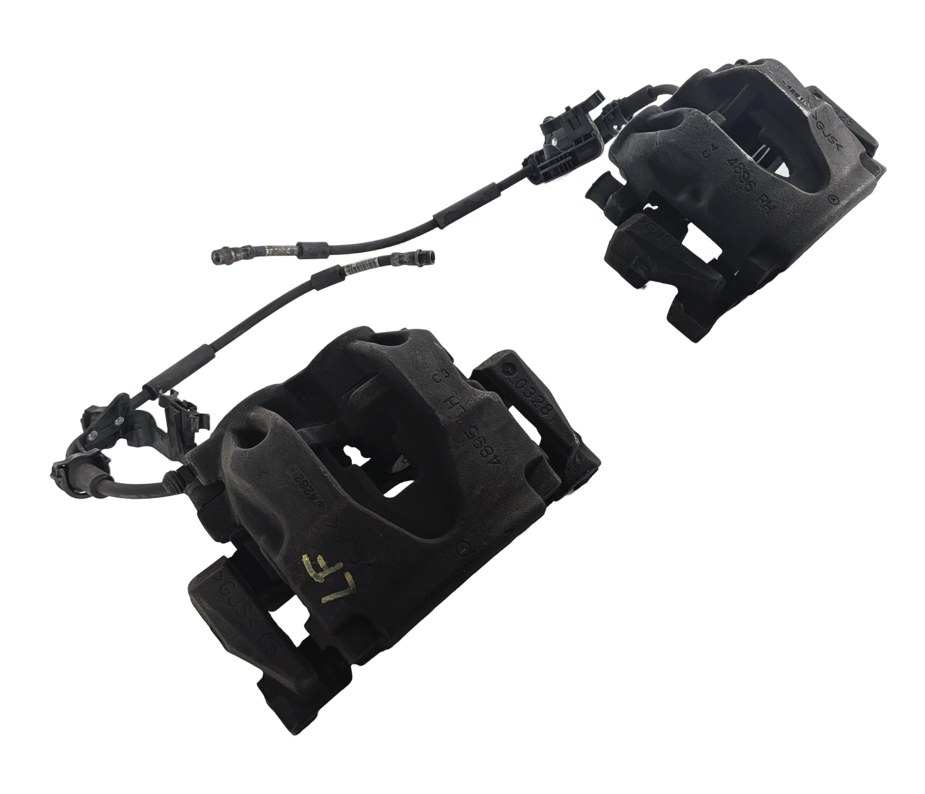 12-19 MERCEDES GL GLS ML (W166 X166) FRONT LEFT & RIGHT BRAKE CALIPER SET-2 — exact item pictured