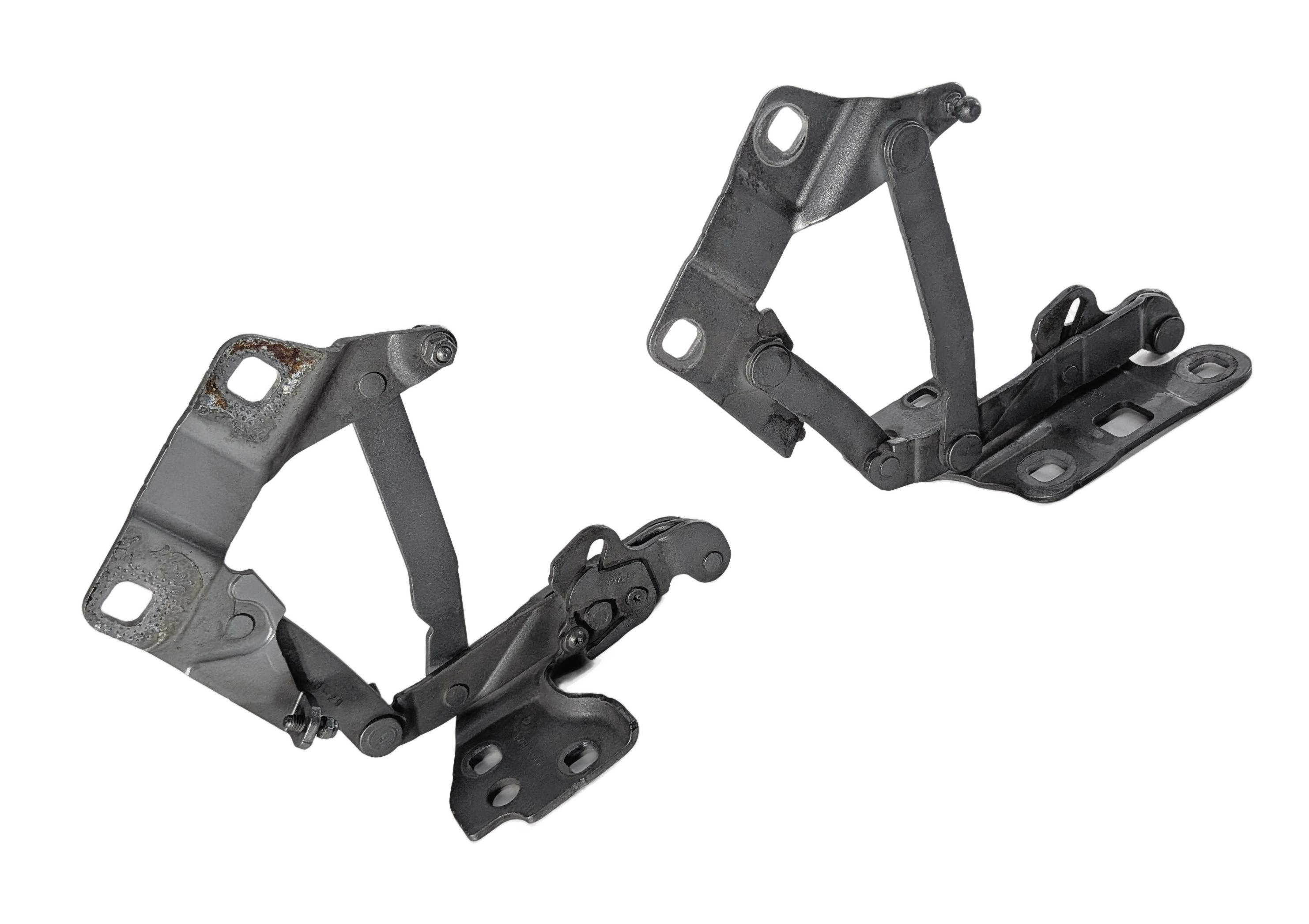 12-19 MERCEDES GL ML (W166 X166) FRONT LEFT & RIGHT HOOD HINGE SET (Silver) — exact item pictured