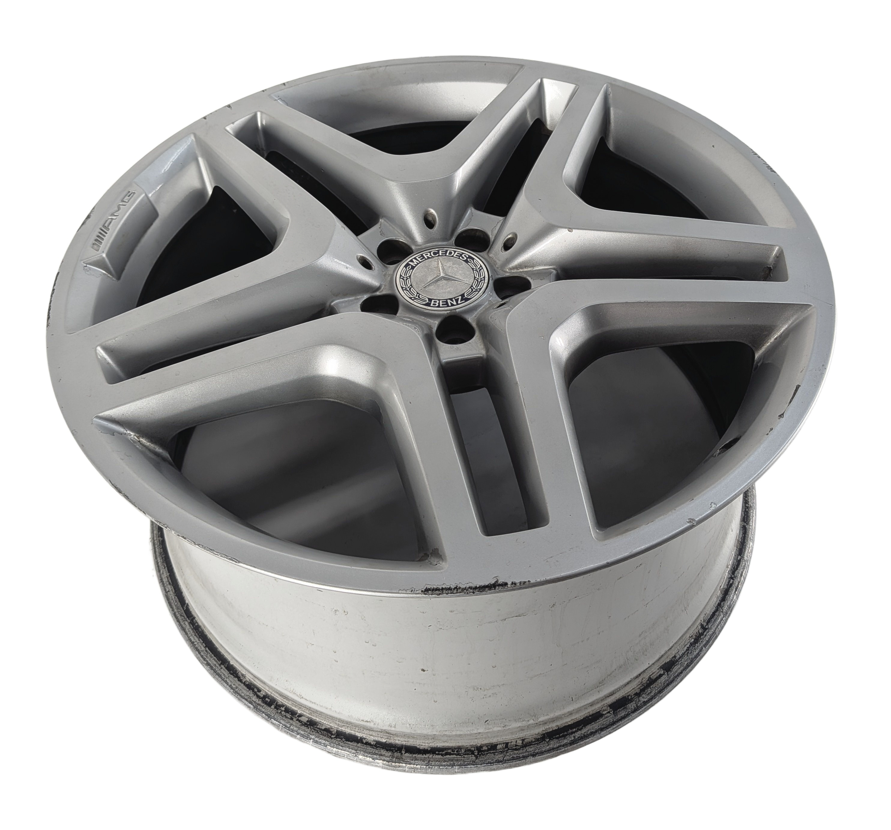 13-19 MERCEDES GL350 GL450 GL550 GLS X166 21x10 ALUMINUM 10 SPOKE AMG WHEEL RIM — exact item pictured