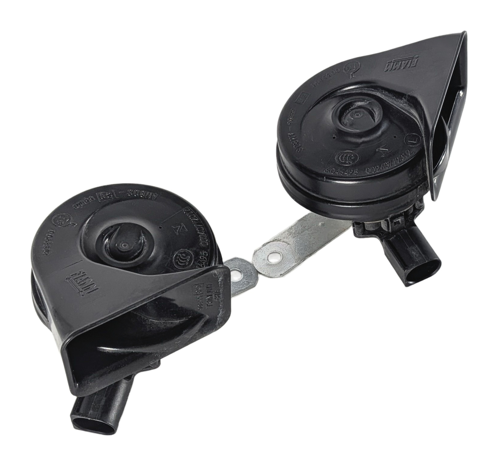 13-19 MERCEDES GL ML GLE GLS CLASS (W166 X166) HIGH & LOW TONE SAFETY HORN SET-2 — exact item pictured