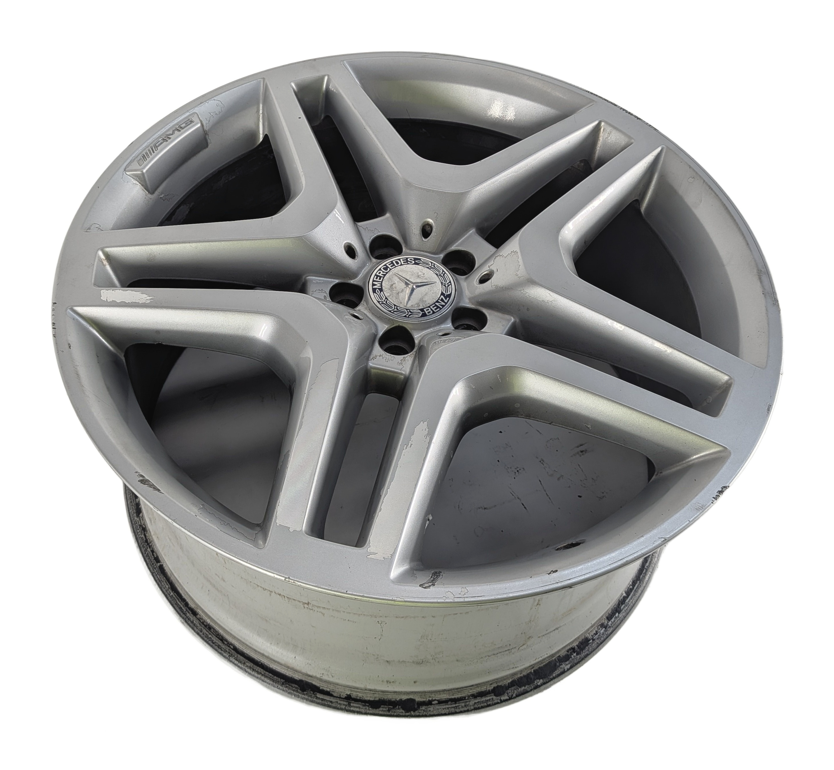 13-19 MERCEDES GL350 GL450 GL550 GLS X166 21x10 ALUMINUM 10 SPOKE AMG WHEEL RIM — exact item pictured