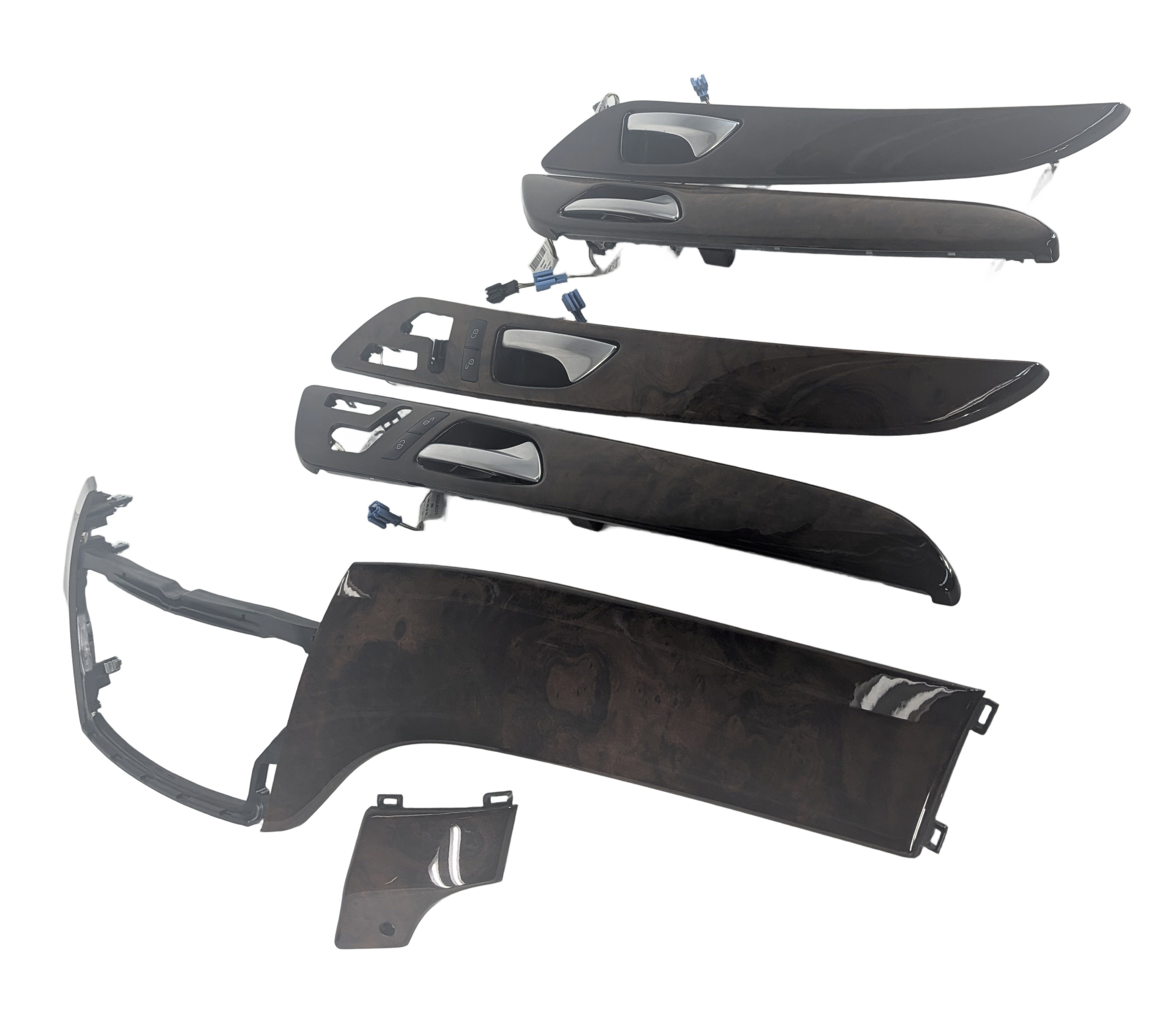 2014 MERCEDES GL550 (X166) INTERIOR DOOR DASH CENTER CONSOLE TRIM SET/6 (Walnut) — exact item pictured