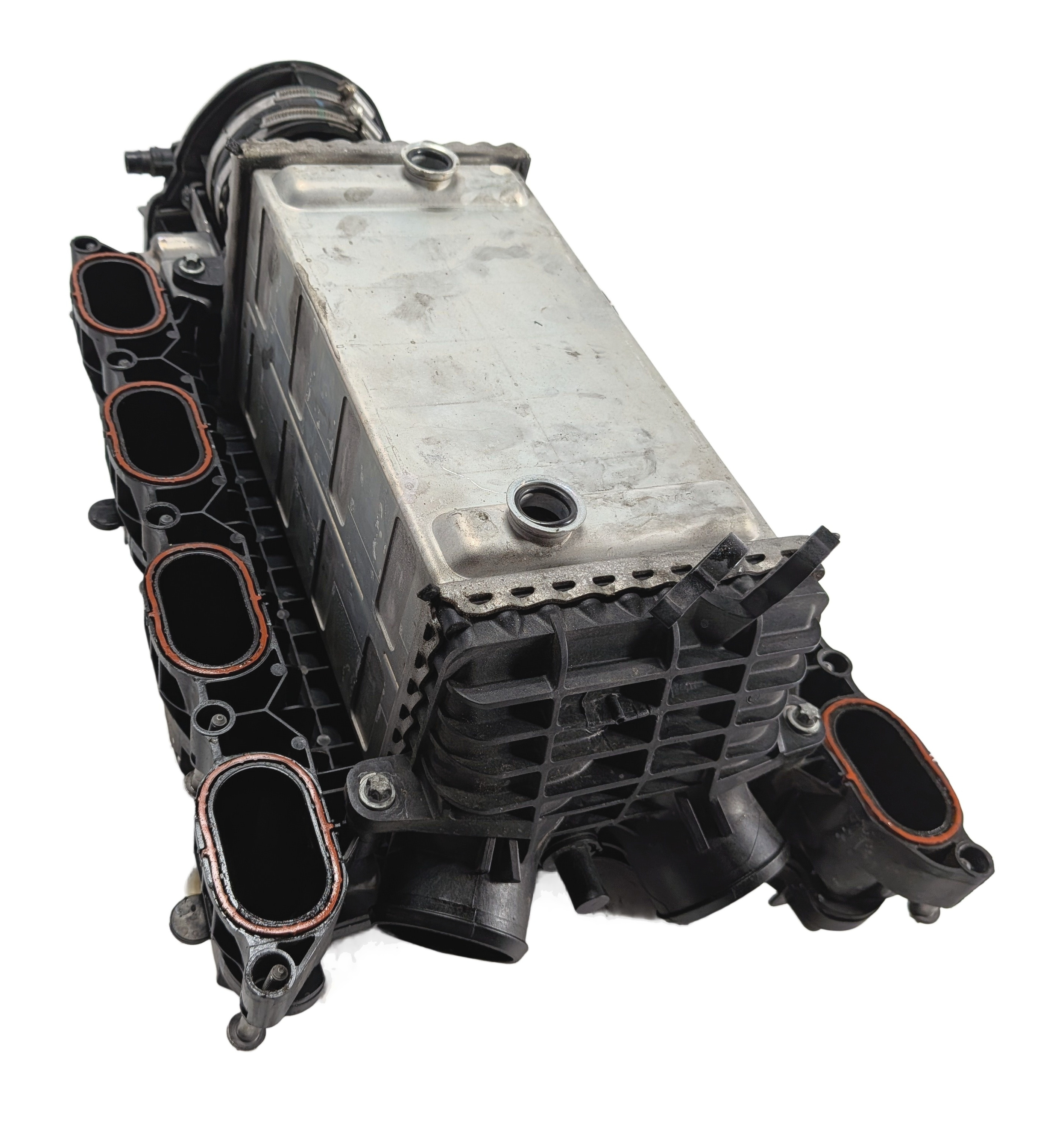 11-20 MERCEDES E GL ML S W212 W166 W221 X166 4.6L INTAKE MANIFOLD w/ INTERCOOLER — exact item pictured