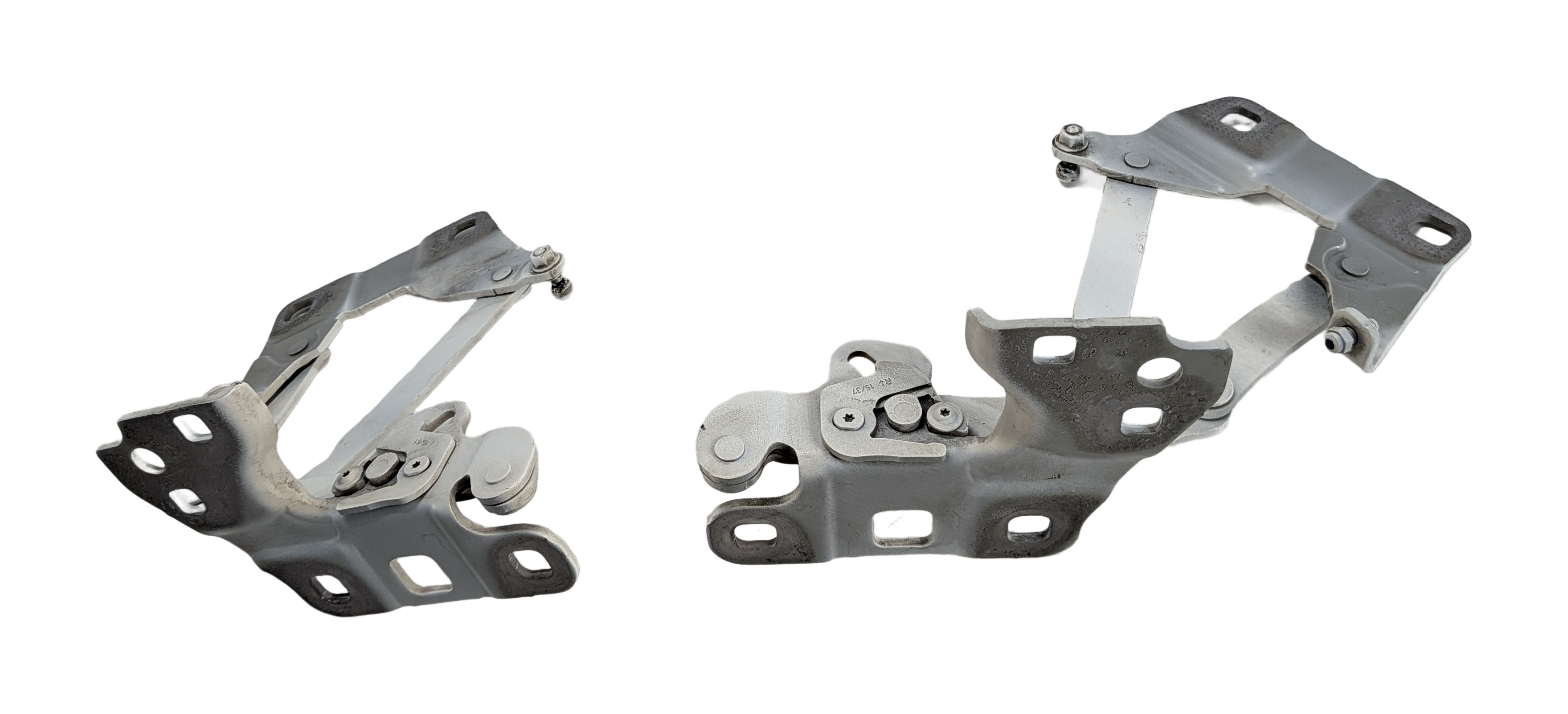 12-19 MERCEDES GL ML (W166 X166) FRONT LEFT & RIGHT HOOD HINGE SET (White) — exact item pictured