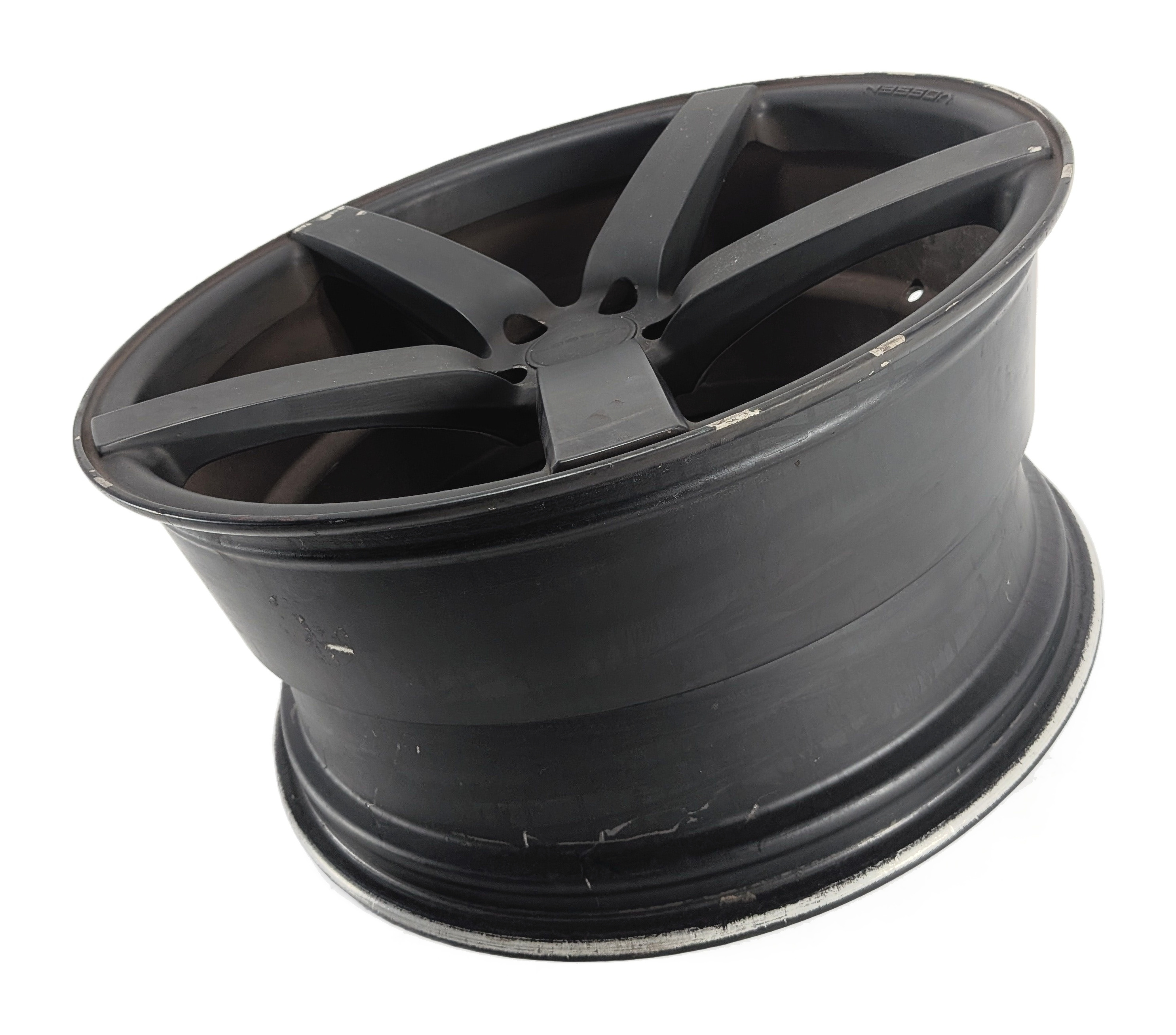 VOSSEN CV3-R 22X10.5 ET42 SATIN BLACK CONCAVE 5-SPOKE ALLOY WHEEL RIM — exact item pictured