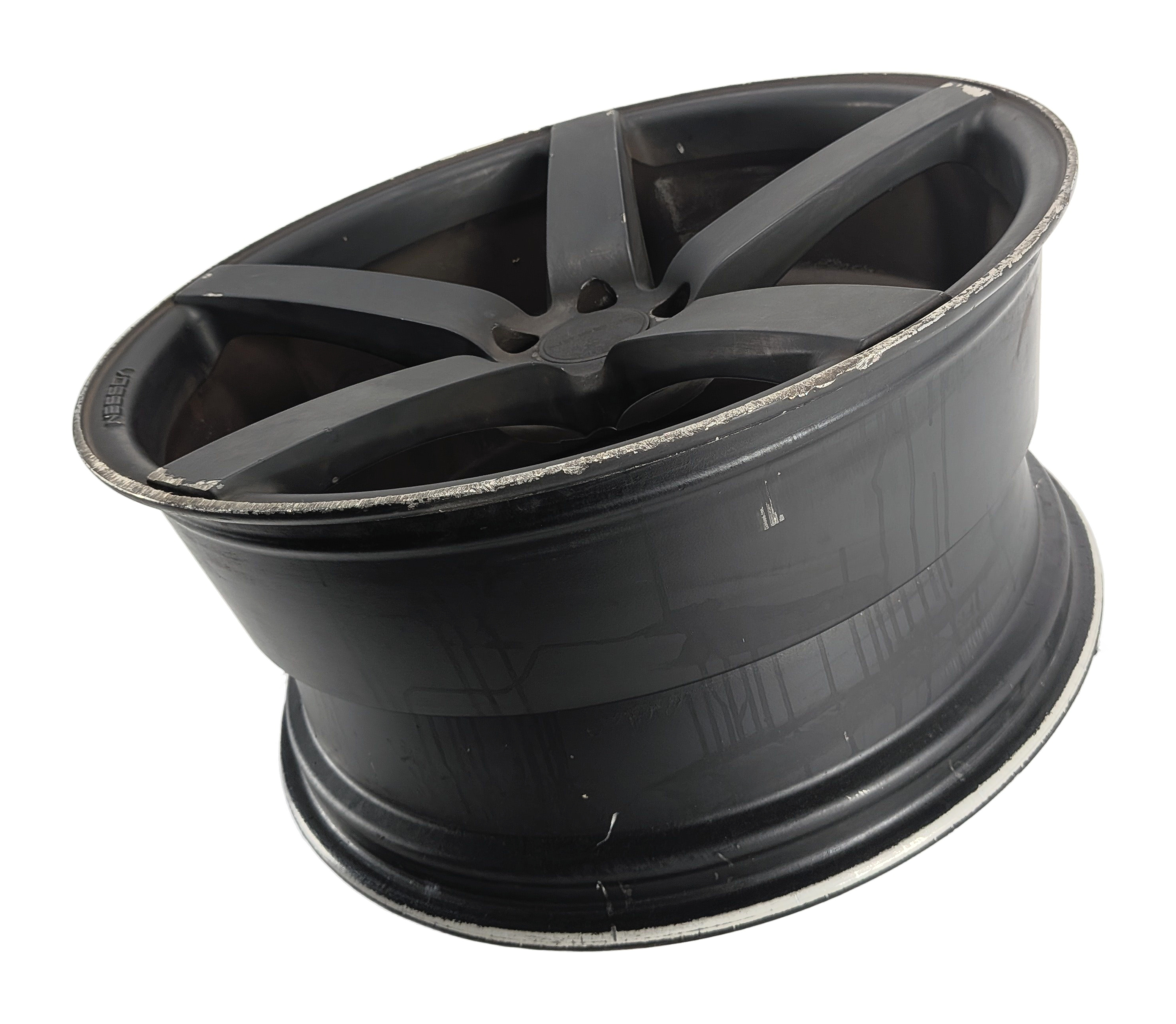 VOSSEN CV3-R 22X10.5 ET42 SATIN BLACK CONCAVE 5-SPOKE ALLOY WHEEL RIM — exact item pictured