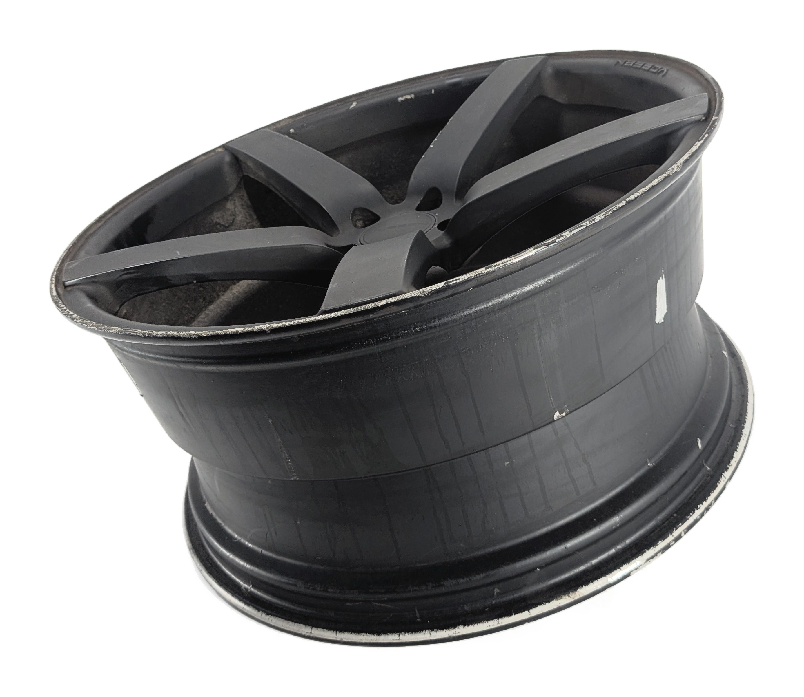 VOSSEN CV3-R 22X10.5 ET42 SATIN BLACK CONCAVE 5-SPOKE ALLOY WHEEL RIM — exact item pictured