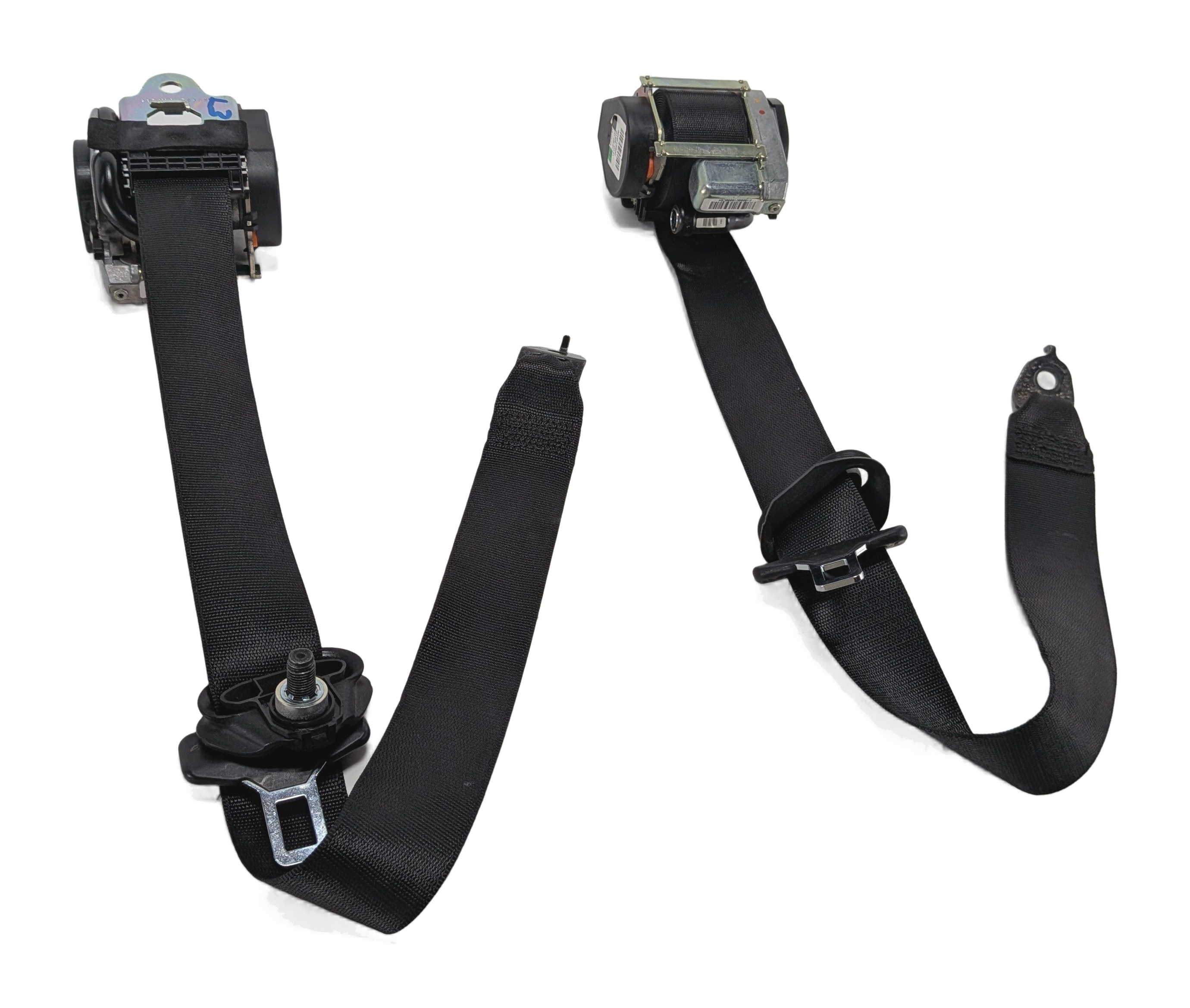 2016 MERCEDES GL63 (X166) REAR 3RD ROW SEAT SEATBELT RETRACTOR SET/2 (Black) — exact item pictured