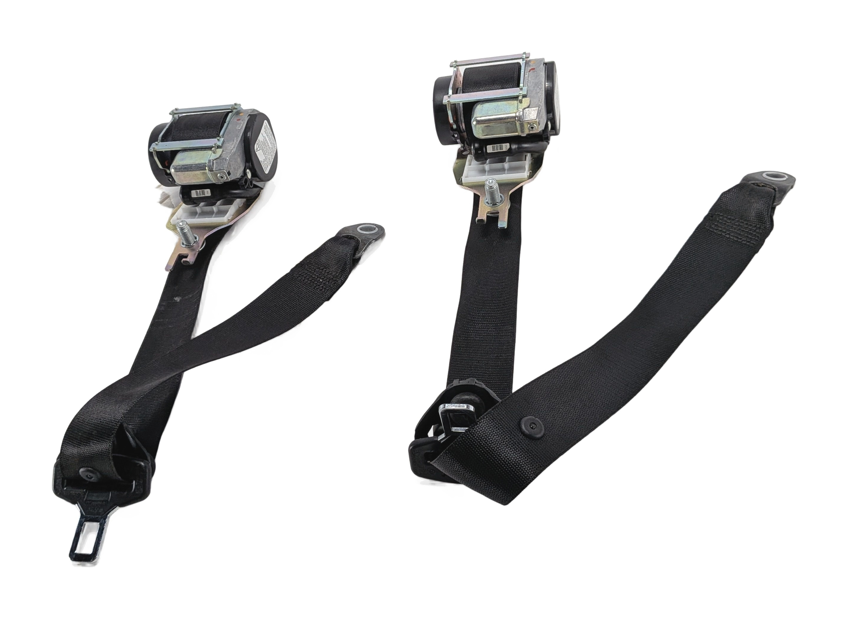 2016 MERCEDES GL63 (X166) REAR 2ND ROW SEAT SEATBELT RETRACTOR SET/2 (Black) — exact item pictured