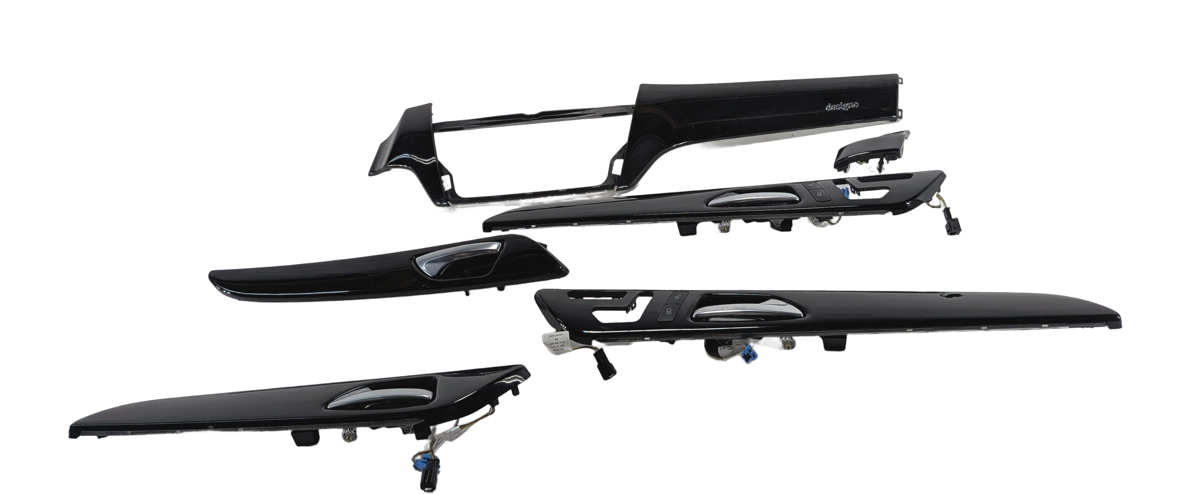 2016 MERCEDES GL63 (X166) INTERIOR DASH DOOR TRIM SET (Designo Black) — exact item pictured