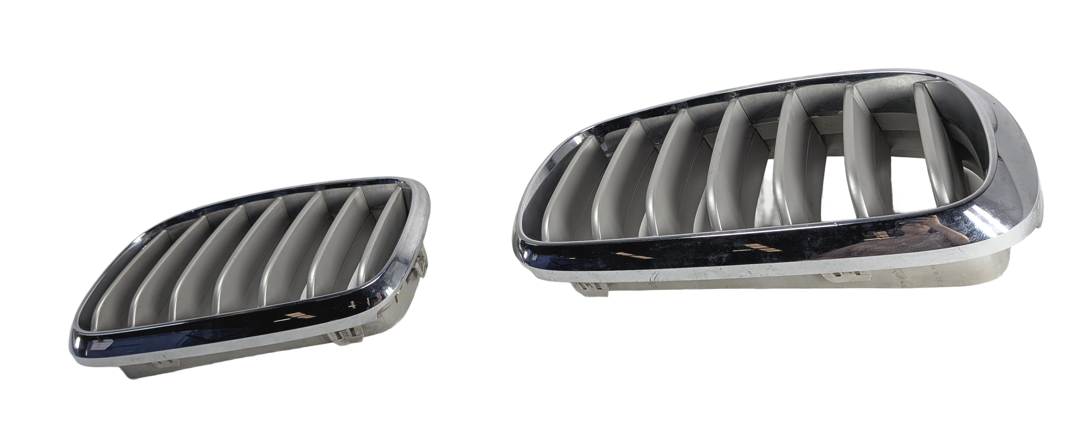 14-18 BMW X5 (F15) FRONT KIDNEY GRILLE SET/2 (w/o NIGHT VISION) CHROME/ALUMINUM — exact item pictured