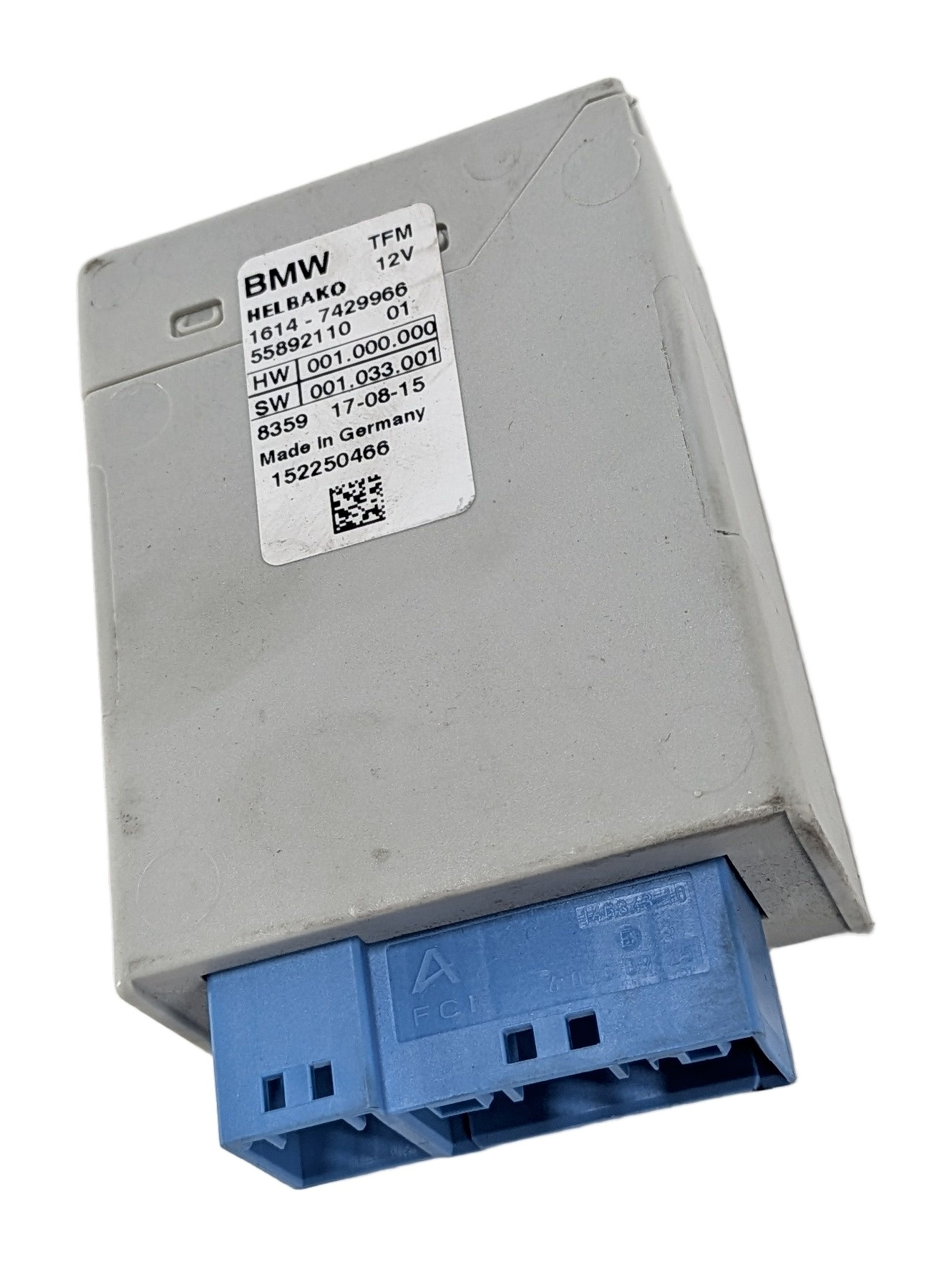 2014-2021 BMW I3 I8 X3 X5 330E 530E HYBRID FUEL TANK PRESSURE CONTROL MODULE — exact item pictured