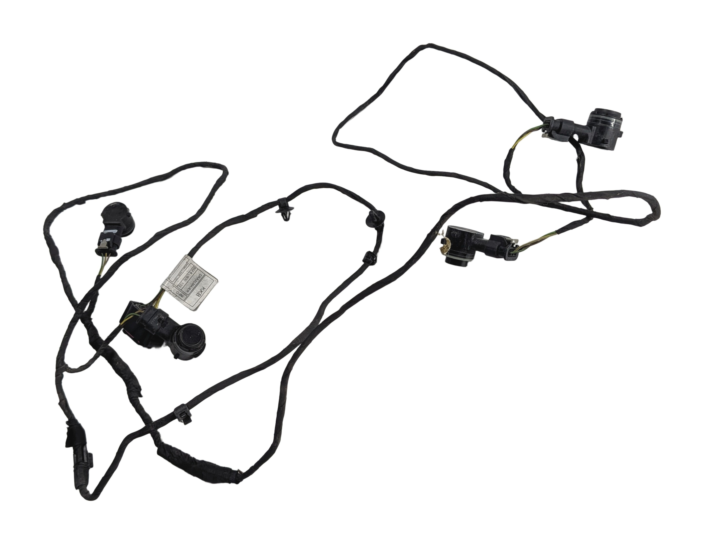2016 BMW X5 (F15) FRONT PARK ASSIST PDC DISTANCE SENSOR SET/4 w/ HARNESS (Grey) — exact item pictured