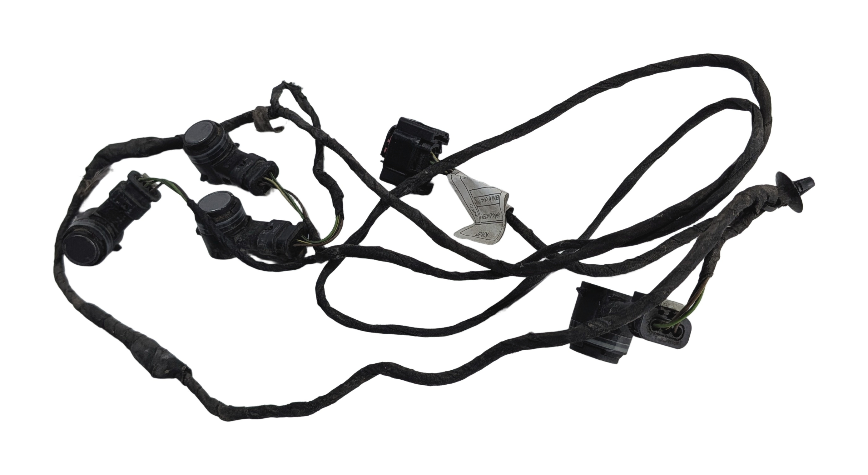2016 BMW X5 (F15) REAR PARK ASSIST PDC DISTANCE SENSOR SET/4 w/HARNESS (Grey) — exact item pictured