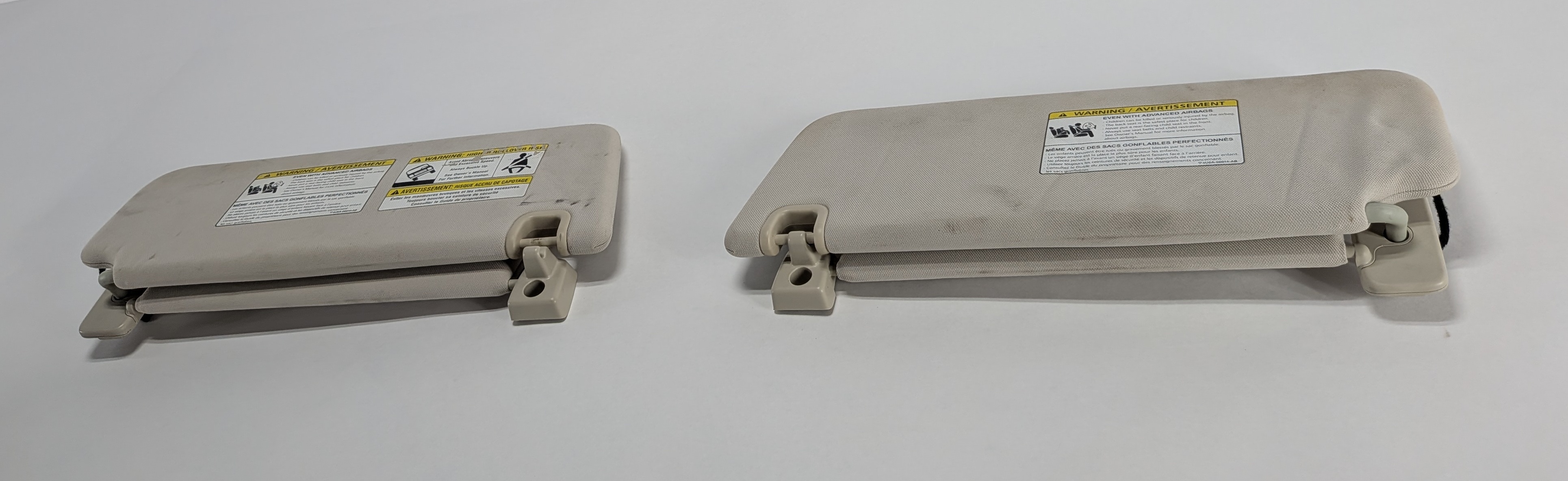 13-20 RANGE ROVER SPORT (L405 L494) FRONT LEFT & RIGHT SUNVISOR SET (GRAY) — exact item pictured